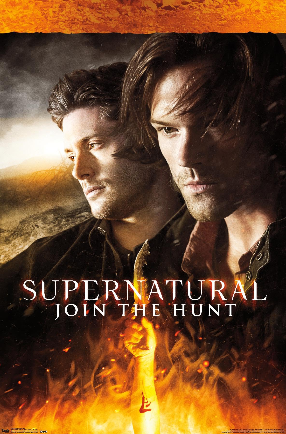 Supernatural Fire Wall Poster Premium Unframed 22.375 x 34 Inches - Trendy Home & Office Decor for TV Show Fans, Bedroom & Living Room Wall Art