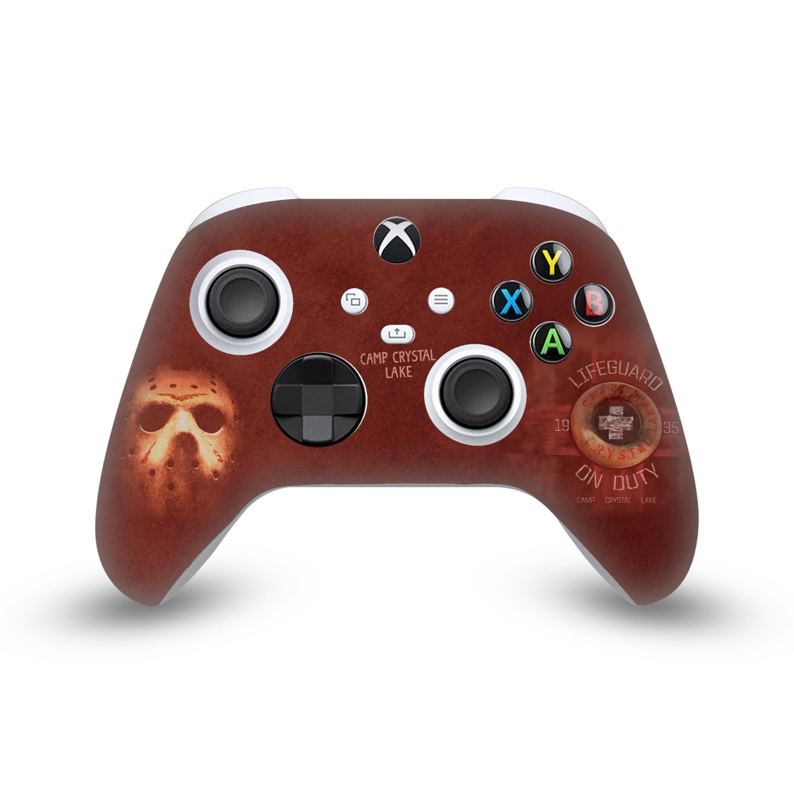 Official Friday the 13th 2009 Crystal Lake Camping Graphic Gaming Console Wrap & Skin - Compatible with Xbox Series S Controller - Horror Game Accessory for Fans & Collectors - Perfect for Gaming Nights & Themed Parties