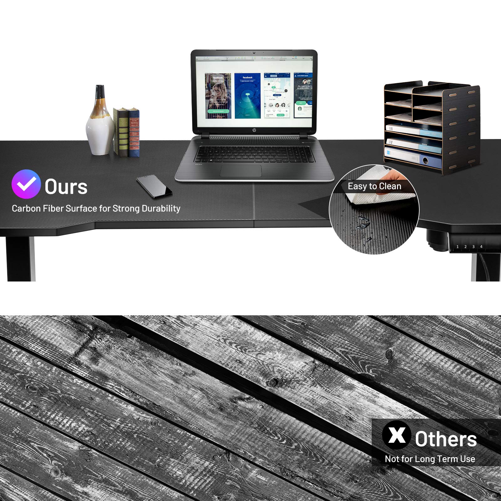 GYMAX 48 x 24 Inch Electric Standing Desk with Memory Controller - Adjustable Height Computer Workstation, Fully Covered Mouse Pad - Ergonomic Sit Stand Desk for Home Office, Gaming & Remote Work Setup