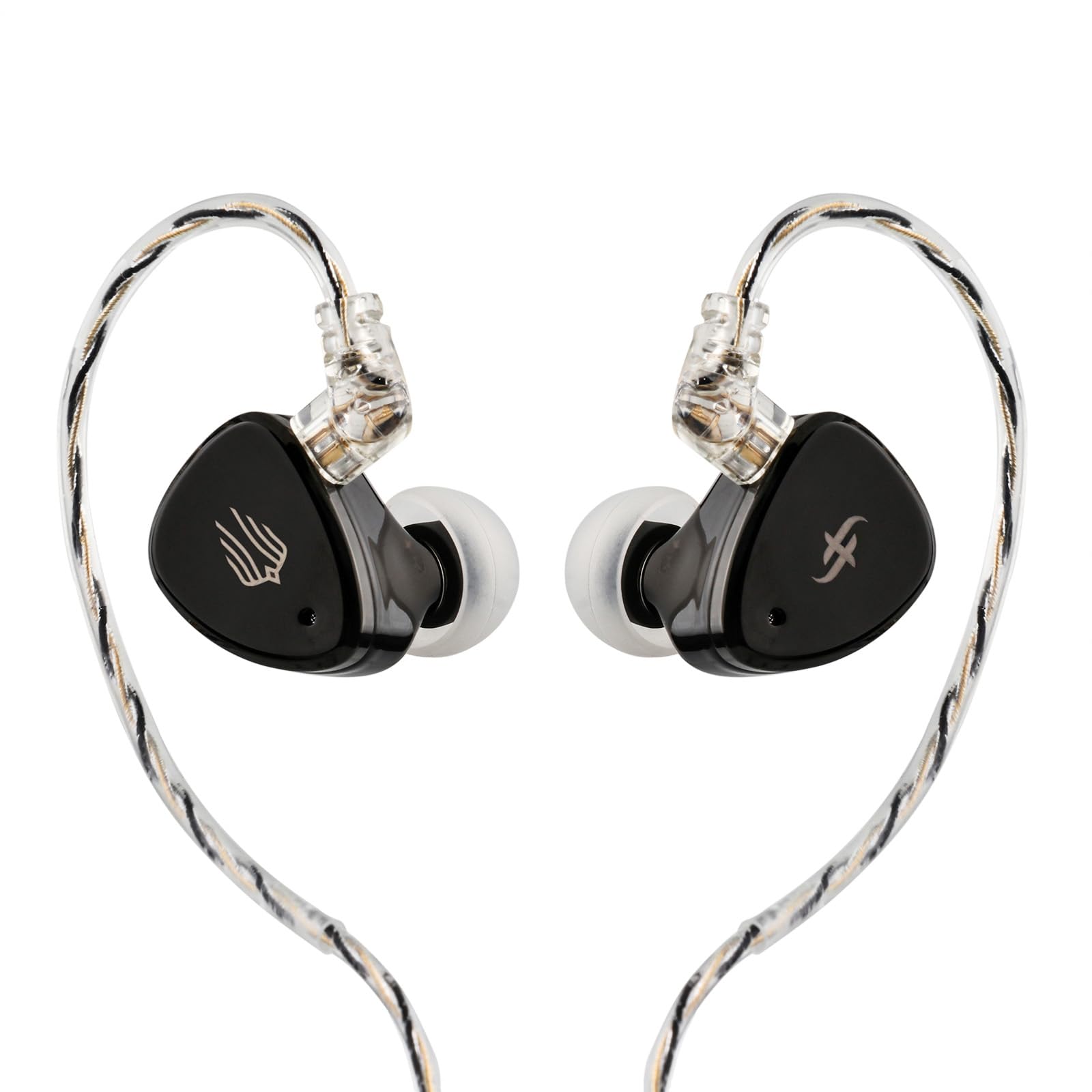 SIMGOT EM6L Hybrid Driver In-Ear Monitors (1DD + 4BA) with Kiwi Ears Flex Earbud Tips (3 Pairs, S/M/L Sizes) - HiFi Audiophile Earphones for Music, Gaming & Studio Monitoring