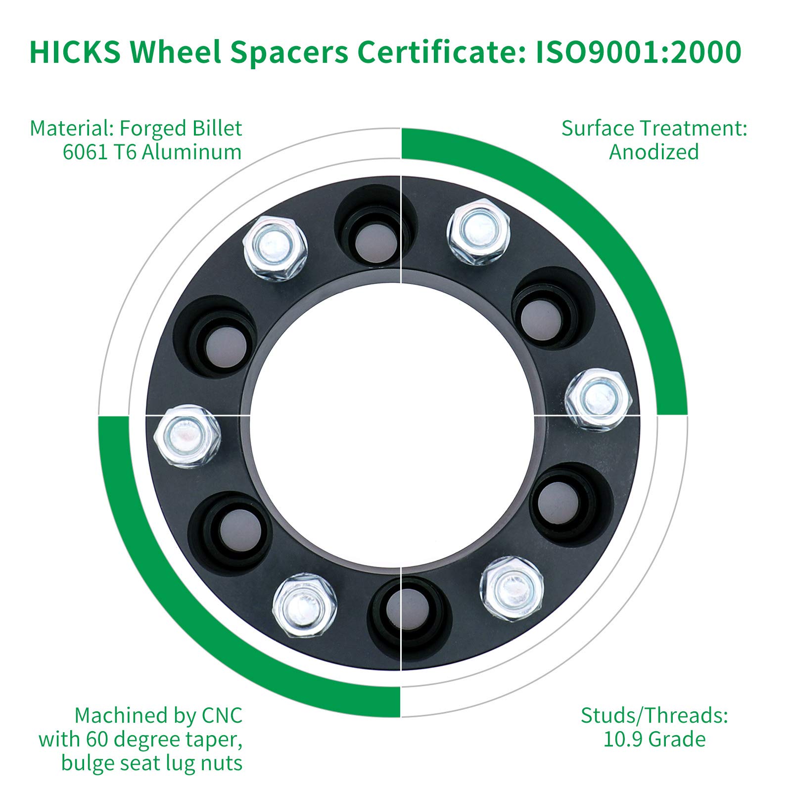 6x5.5 to 6x5.5 Wheel Spacers 2