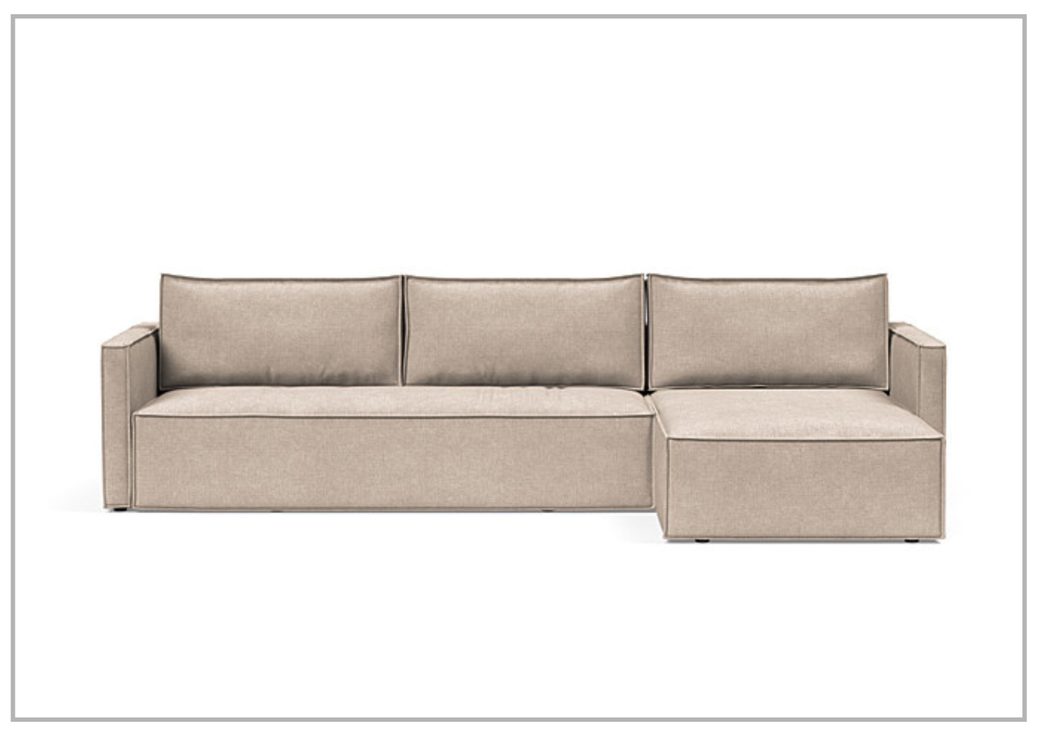 Innovation Living Newilla Fabric L-Shaped Sectional Sleeper Sofa - Convertible Sofa Bed for Small Spaces, Modern Living Room Furniture with Storage, Perfect for Apartments, Guest Rooms & Home Offices