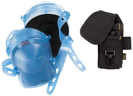 Professional Hard Gel Knee Pads with Tool Holder - Universal Fit for Construction, Gardening & Flooring Work - Heavy Duty Work Knee Protection for Carpenters, Tile Installers & Landscapers