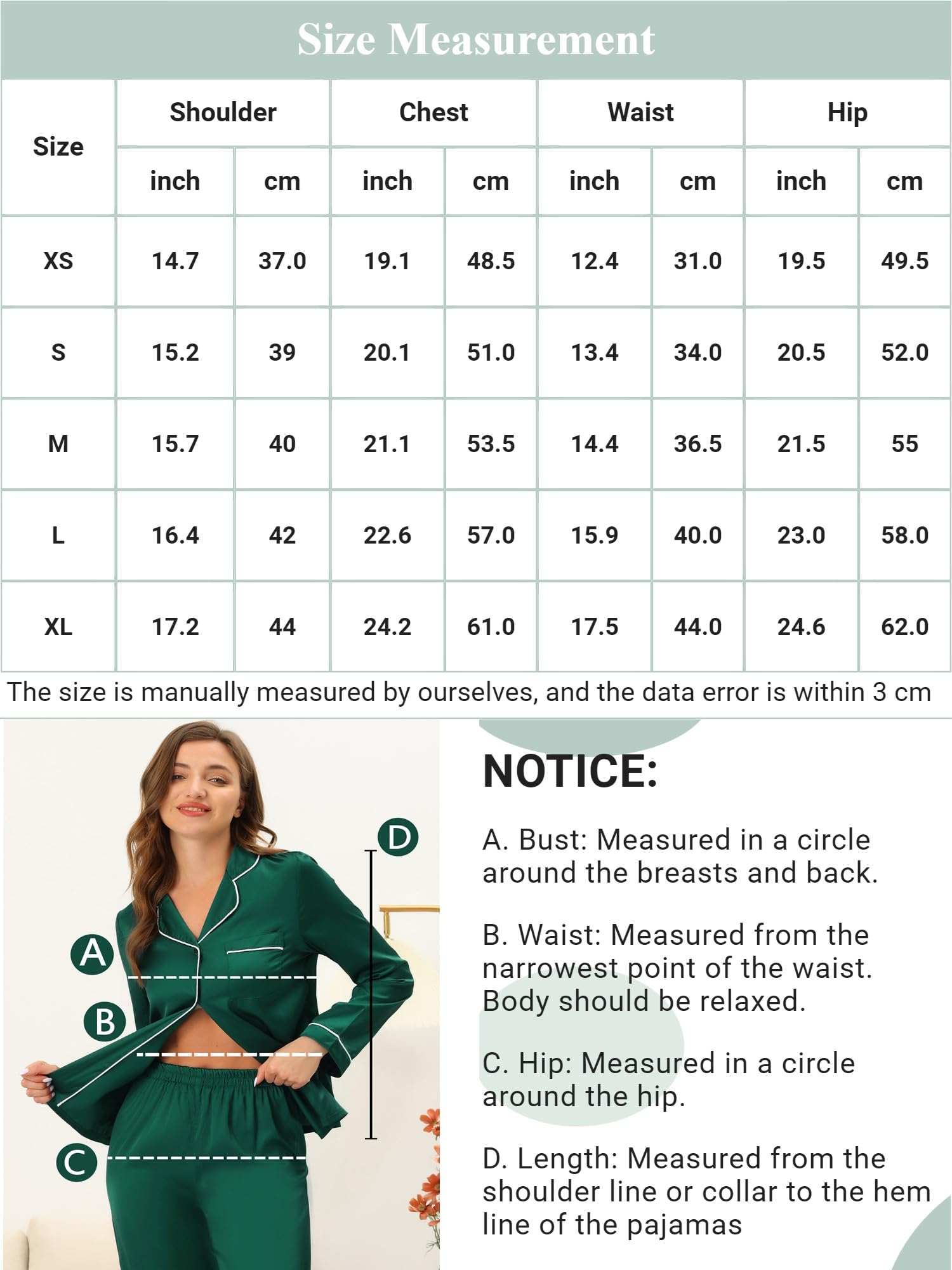 Cheibear Women's Satin Floral Summer Pajama Set - Short Sleeve Button Down Top & Lounge Pants for Sleepwear, Loungewear & Vacation Comfort