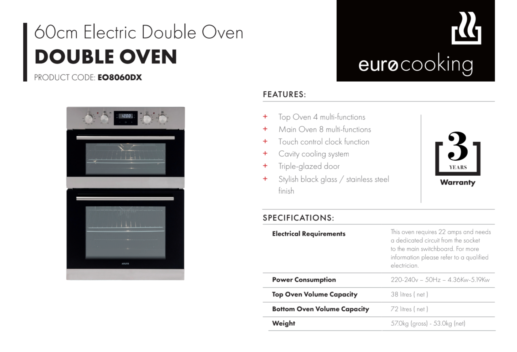 Euro Appliances EO8060DX 30