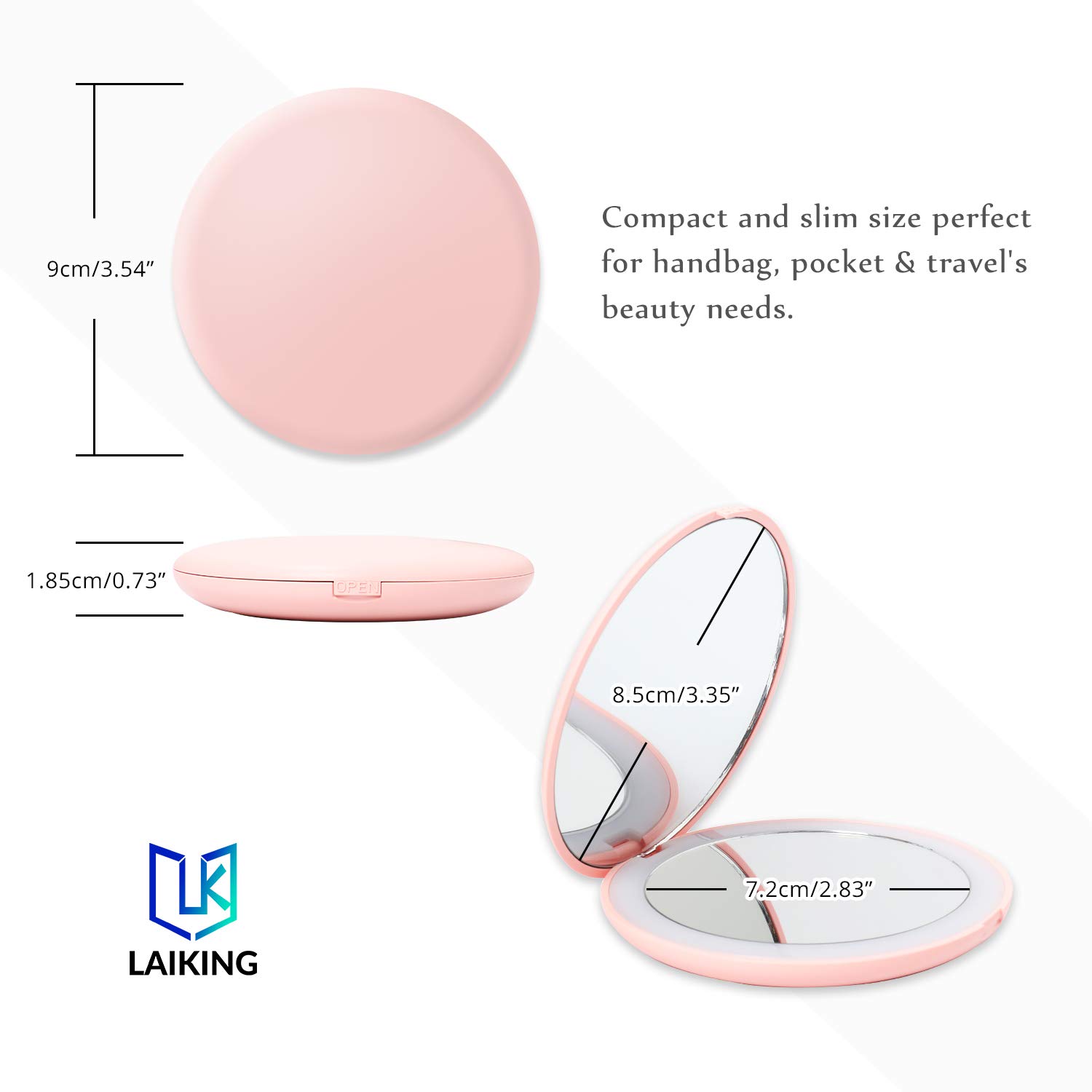 Portable LED Makeup Mirror - 3.54