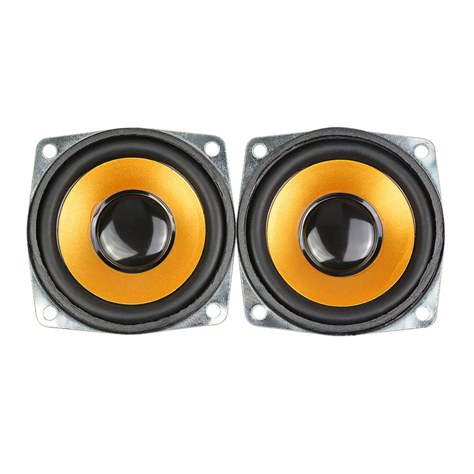 2Pcs 4 Ohm 5W 2.5 Inch Square Audio Speakers - Full Range Rubber Cone Loudspeakers for DIY Home Theater & Bookshelf Sound Systems (66mm, Compatible with Altavoz) - Perfect for Home Audio, DIY Projects & Music Enthusiasts