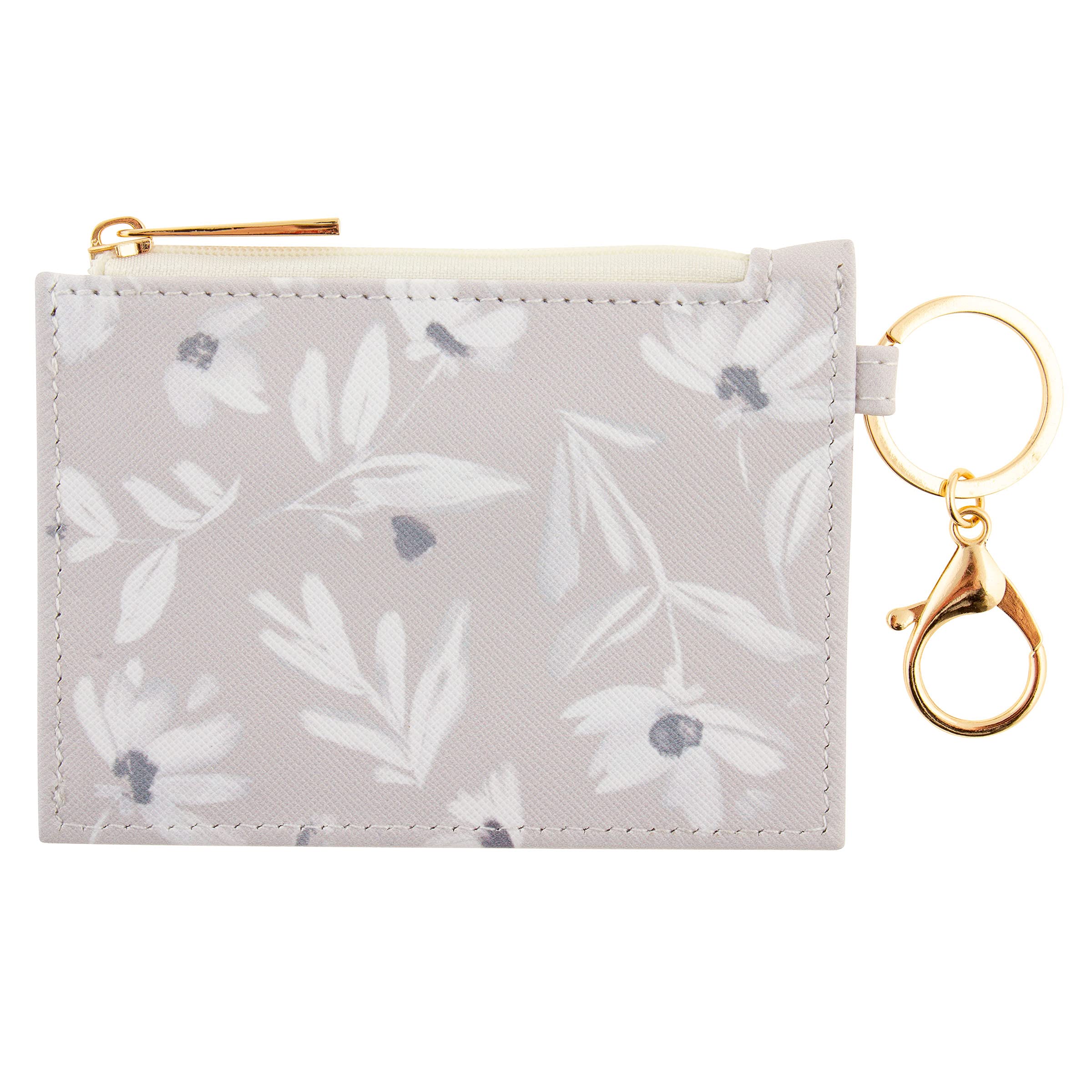 Karma Gifts - Stylish Zip ID Holder with Marlow Flower Design - Perfect for Work, Travel, and Everyday Use