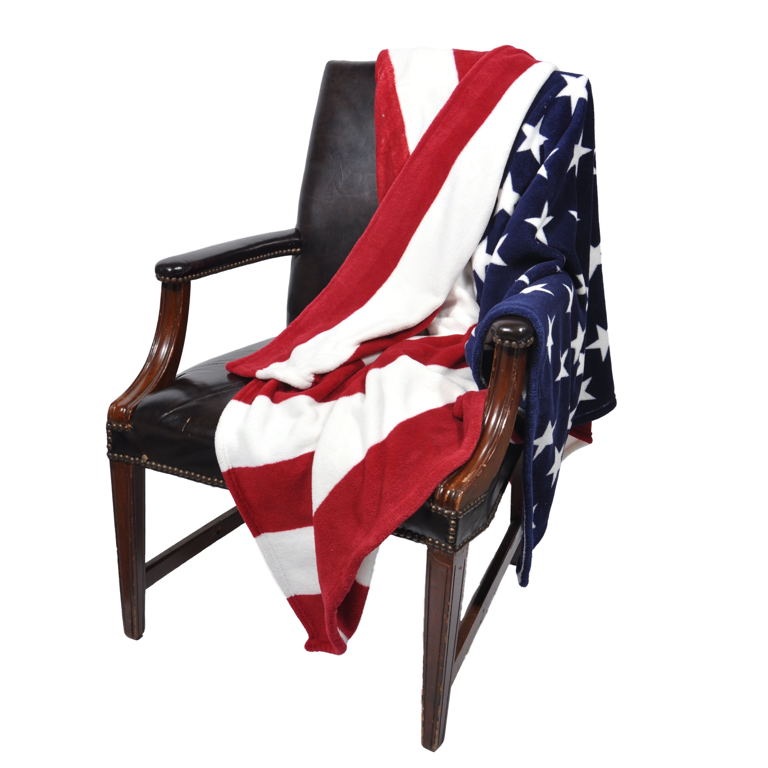 Oversized USA Flag Fleece Throw Blanket - 60x80 Inch Patriotic Red White Blue Cozy Blanket for Couch, Bed, Picnics & Outdoor Adventures