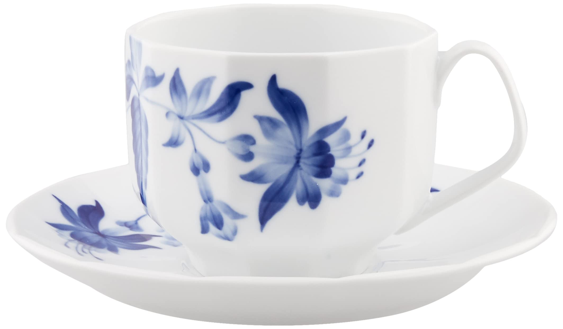 Royal Copenhagen 1025330 Fuchsia Bromst Cup & Saucer Set - 7.8 fl oz (220 ml) - Elegant Wedding Gift & Tea Time Luxury for Bridal Showers, Anniversaries & Afternoon Tea Parties