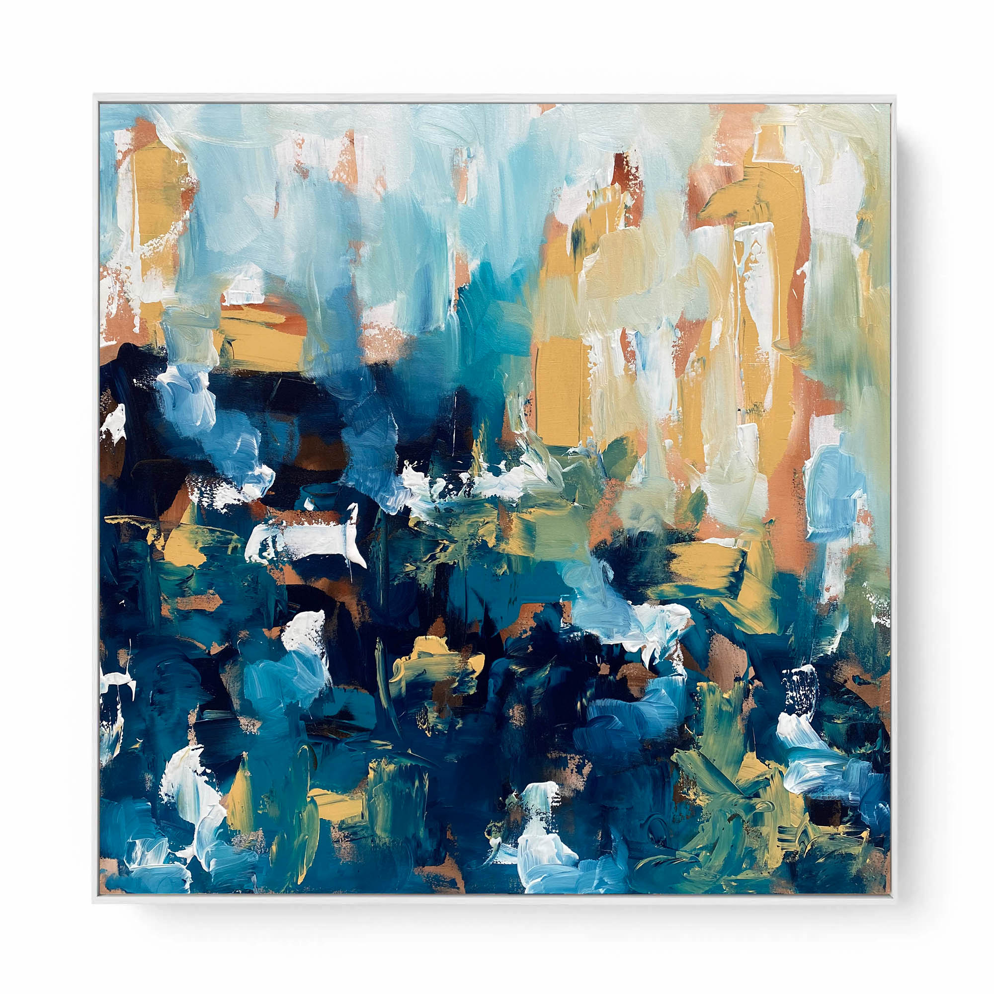The Morning After II - Original Abstract Painting for Home Decor, Office Art & Gift Ideas | Handmade Canvas Wall Art for Living Room, Bedroom & Dining Room