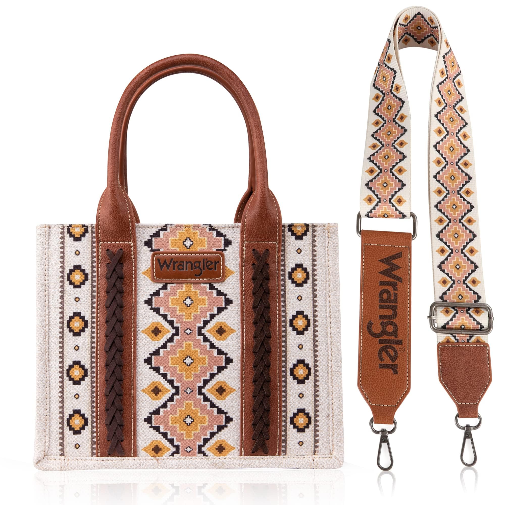 Wrangler Aztec Tote Bag for Women - Boho Shoulder Purse & Western Handbag - Perfect for Travel, Shopping & Everyday Use