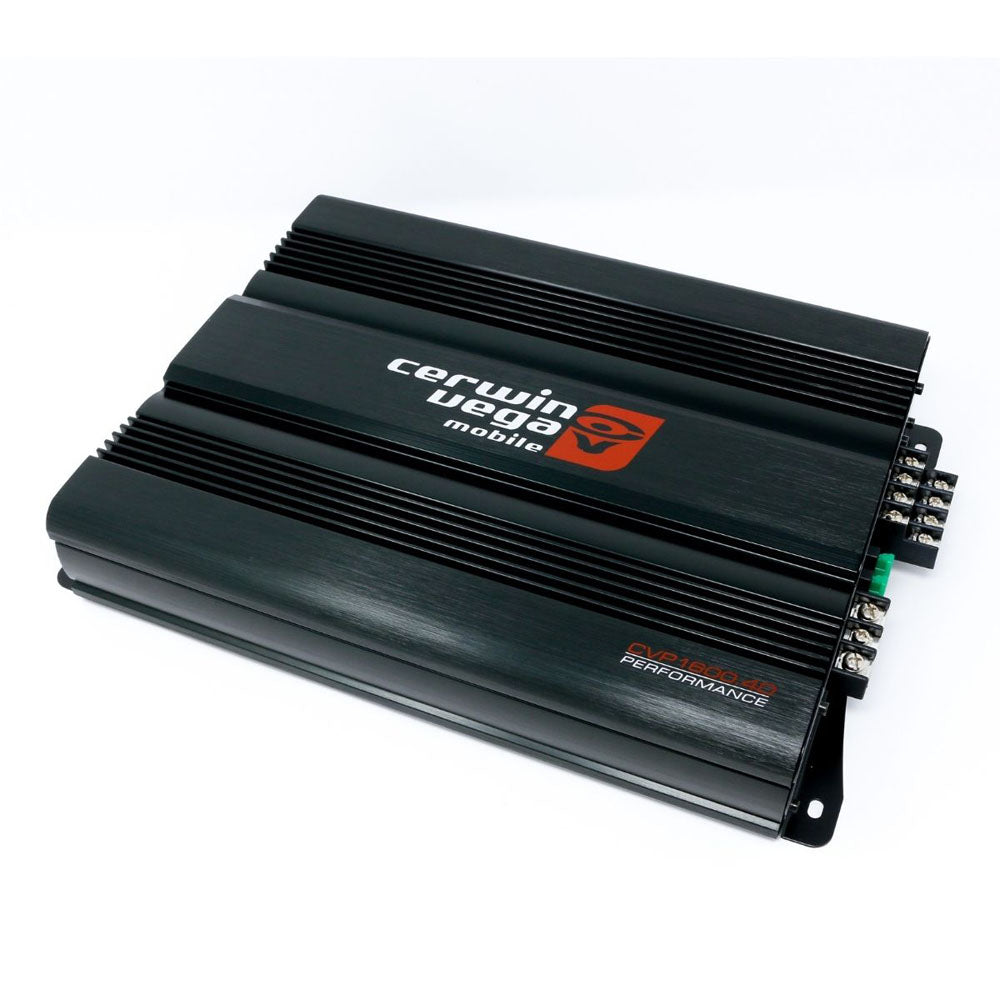 Cerwin Vega CVP1600.4D 4-Channel Car Amplifier - 1600W Class A/B Power for Clear Audio - Perfect for Car Audio Systems & Home Theater Setups