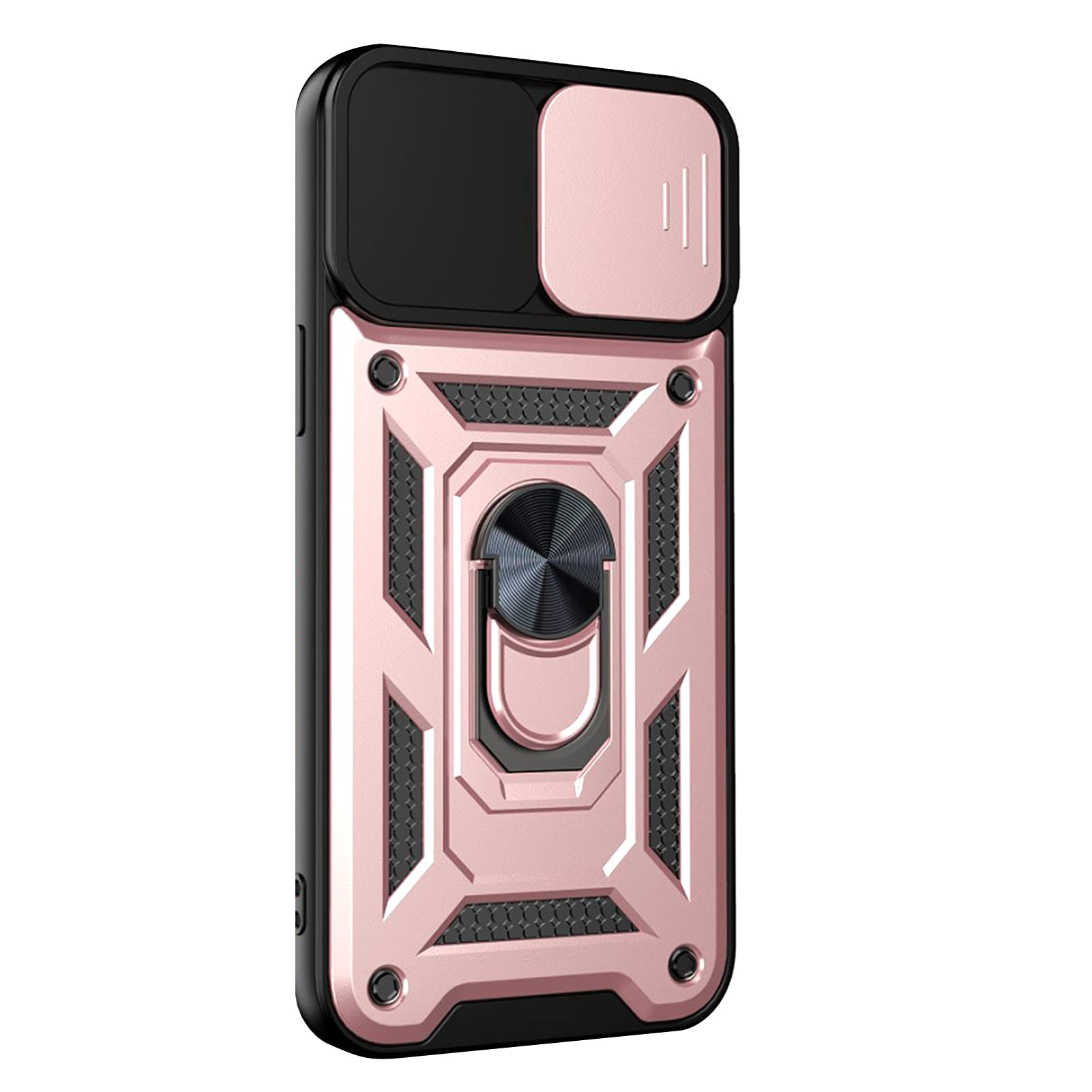 Magnetic Phone Case for iPhone 13/13 Mini/13 Pro/13 Pro Max - Anti-Scratch Plastic Cover with Metal Ring | Perfect for Everyday Protection & Wireless Charging Compatibility