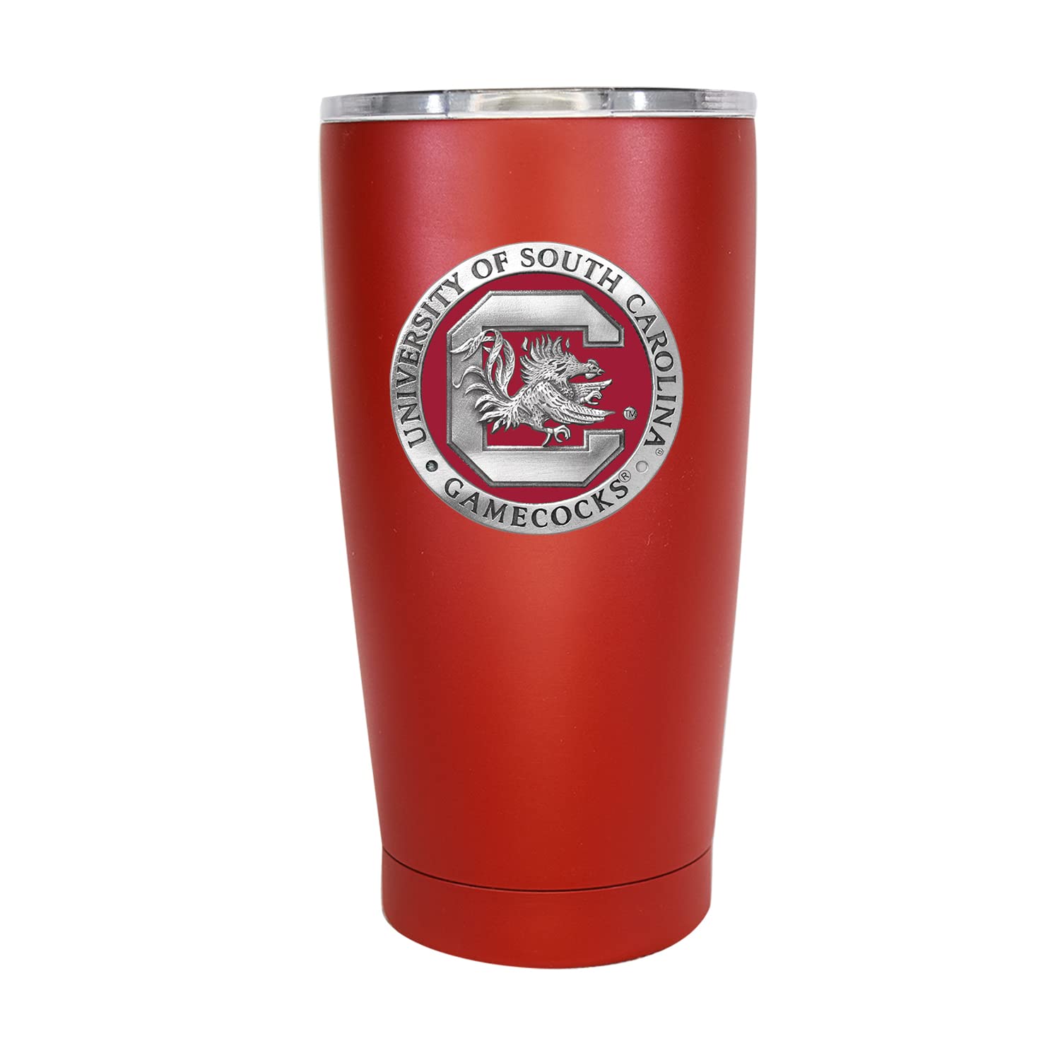 Premium 15 oz. Insulated Tumbler with Metal Pewter Inlay - Keeps Drinks Hot/Cold for Hours | Durable Travel Coffee Mug | Perfect for Office, Commuting & Outdoor Adventures | South Carolina Inspired Design