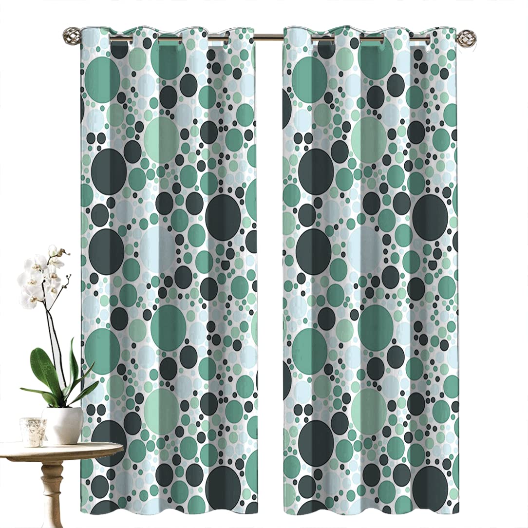 Blackout Curtains Thermal Insulated Room Darkening Grommet Curtains for Bedroom & Living Room - 72x96 Inches, Printed Design (FHYDKB51D) | Perfect for Shift Workers, Home Theaters & Light Sleepers