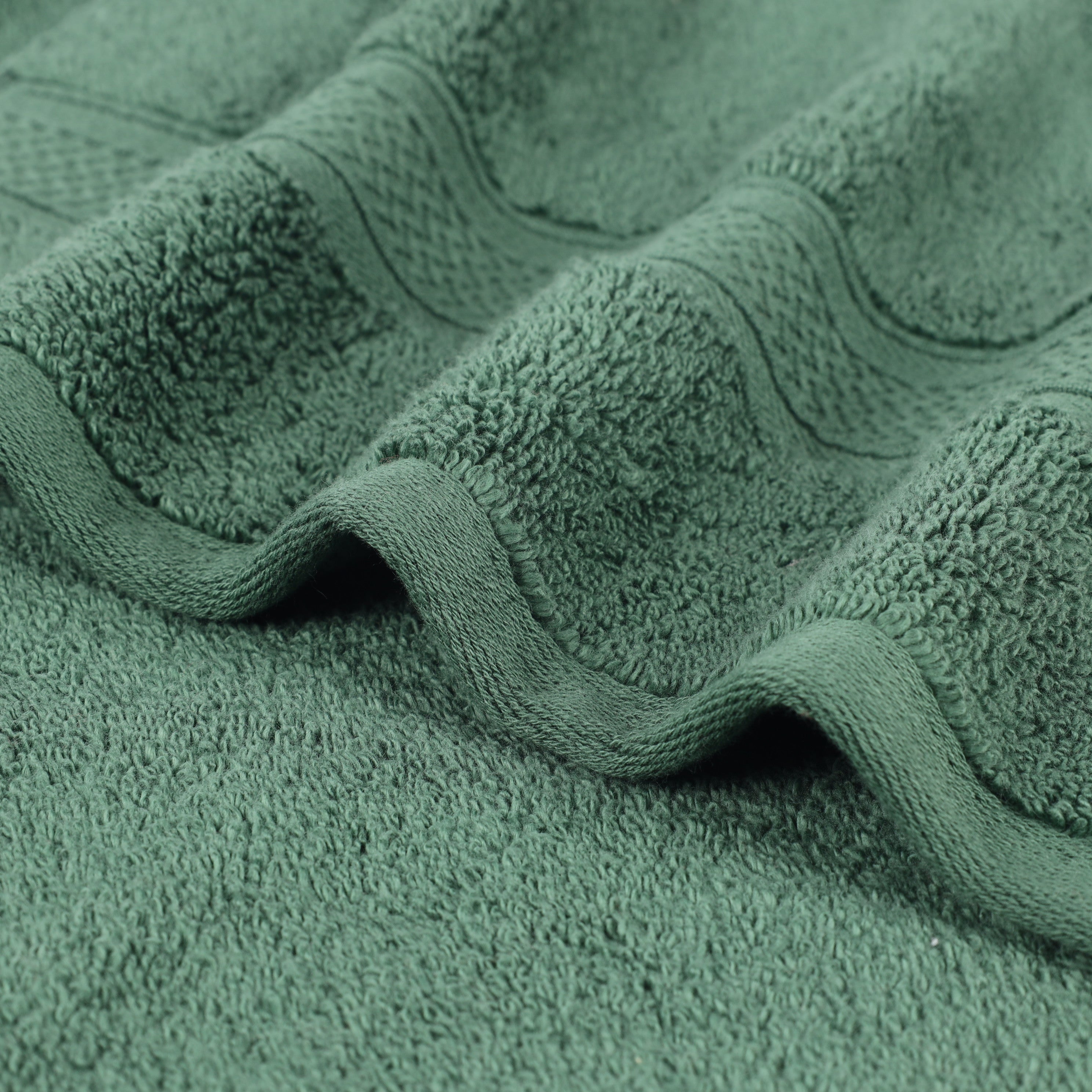 Premium Zero Twist Cotton Jacquard Chevron Face Towels - Set of 12 | Soft & Absorbent Bath Towels for Spa, Gym, and Luxury Home Use