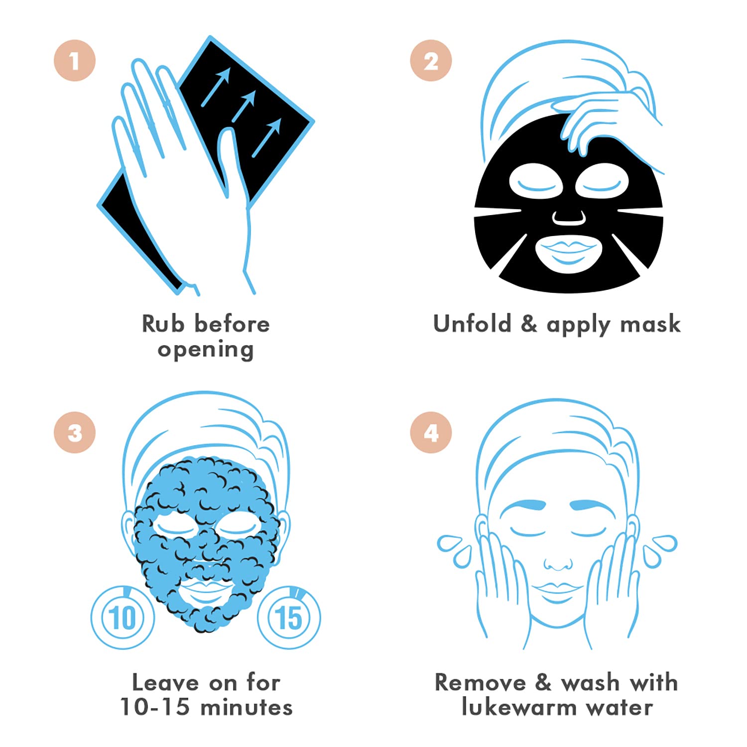 Ebanel 10 Pack Carbonated Bubble Clay Mask - Deep Cleansing Detox Face Mask with Volcanic Ash, Bentonite Clay, Collagen Peptides, Vitamin C, Hyaluronic Acid & Niacinamide for Blackhead Removal & Pore Minimizing | Spa Day & Self Care Treatment