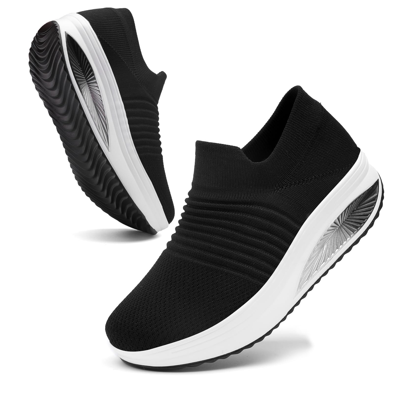 YIQIMIN Women's Slip-On Sneakers with Arch Support - Breathable Mesh Walking Shoes for Comfort & Support | Perfect for Casual Wear, Workouts & Daily Activities