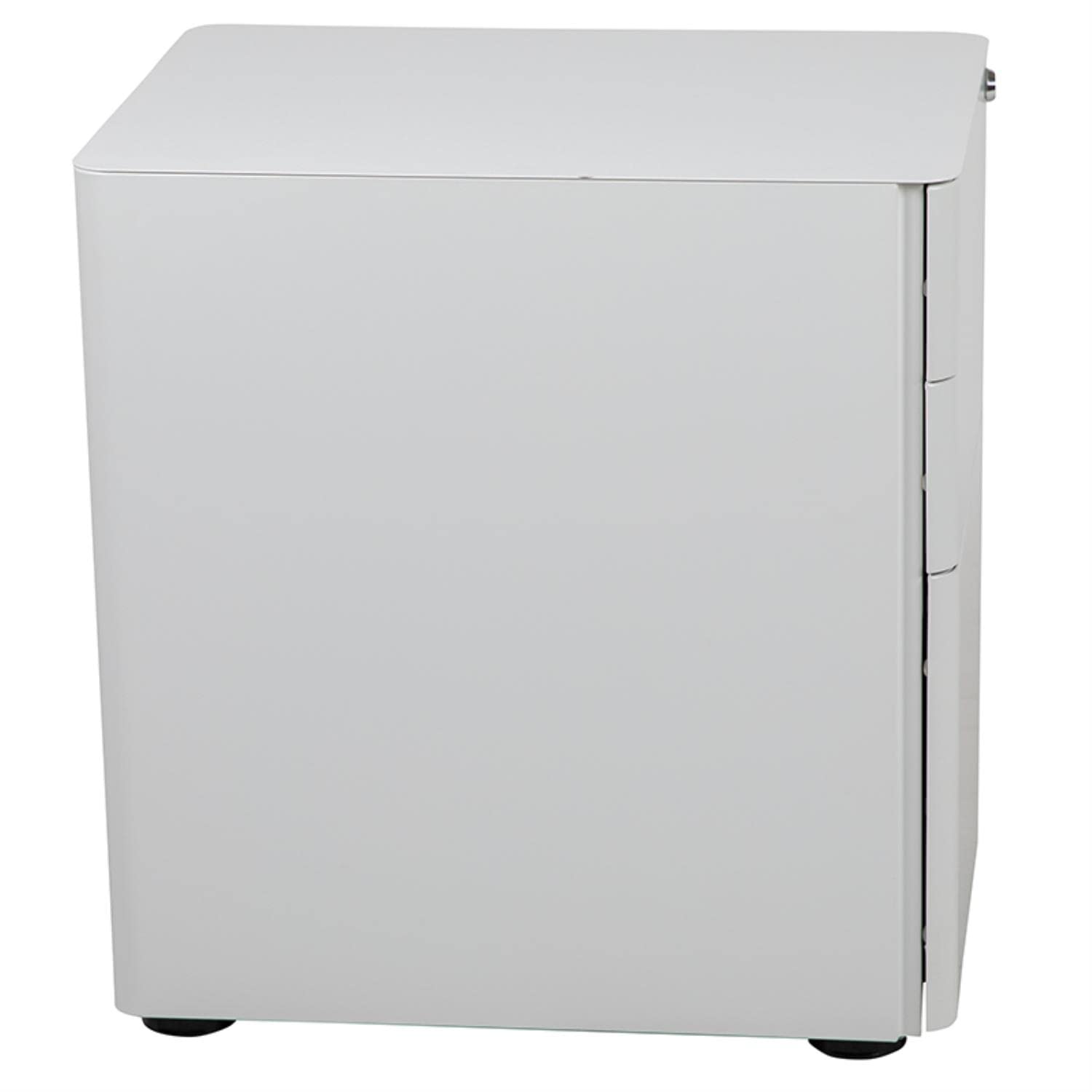 Flash Furniture Warner Modern 3-Drawer Mobile Locking File Cabinet with Anti-Tilt Mechanism - Hanging Drawer for Legal & Letter Files - White Office Storage Solution for Home & Business Organization