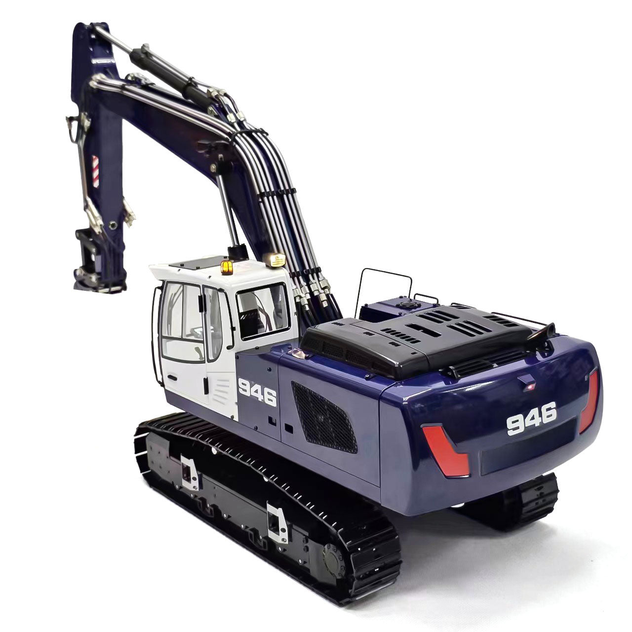 1/14 Scale Metal R946 RC Hydraulic Excavator Toy - Remote Control Construction Digger with Tiltable Clamshell Bucket, DIY Assembled Model Car for Adults & Kids | Construction Site Play, Sandbox Toy, Collector's Item, STEM Learning Gift