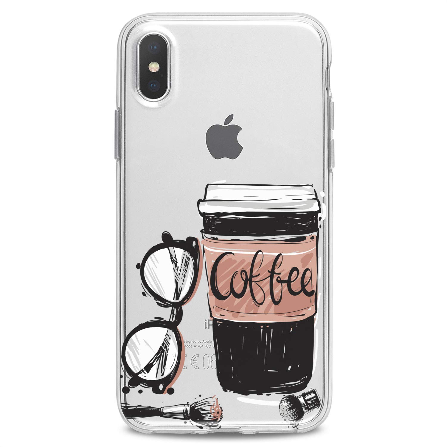 Premium Clear TPU Phone Case for iPhone 16/15/14/13/12/11 Pro Max/Plus/Mini/XS/XR/X/8+/7/6/5/SE - Slim Flexible Silicone Protective Cover with Cute Coffee & Pink Designs for Women & Girls (Perfect for Everyday Use, Office & Travel)