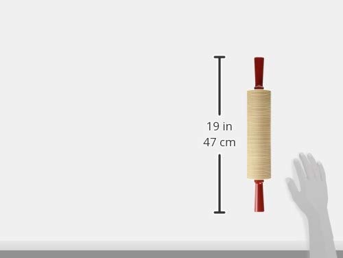 Bethany Housewares 420 Wooden Rolling Pin with Corrugated Surface - Perfect for Baking Cookies, Pies, and Pastry Dough at Home