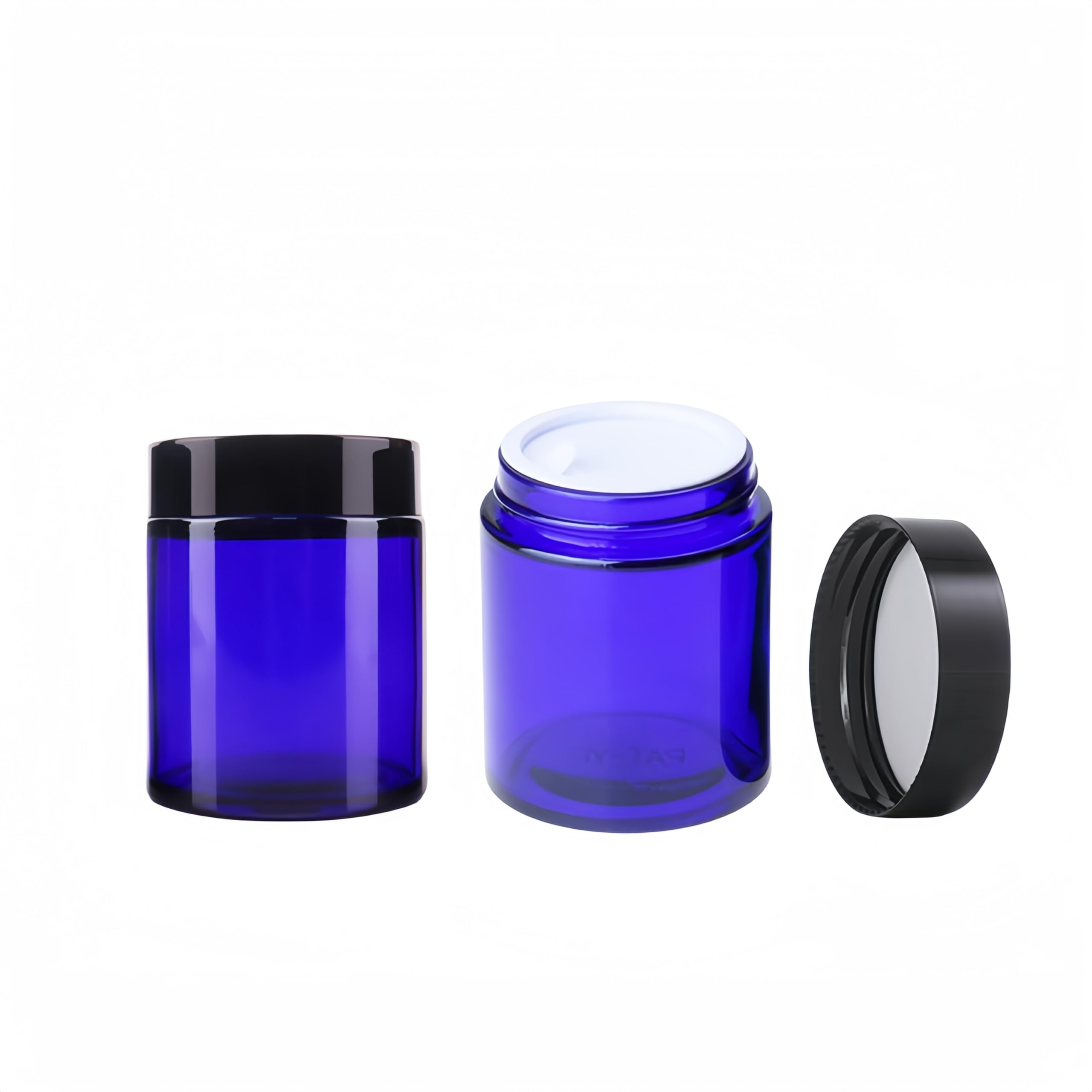 3.4 oz Amber Glass Jars with Airtight Lids & Inner Liners - 2 Pack 100g Small Cosmetic Containers for Creams, Lotions, Ointments & Makeup | Reusable Travel Toiletries Storage | Perfect for DIY Skincare, Essential Oils & Herbal Remedies