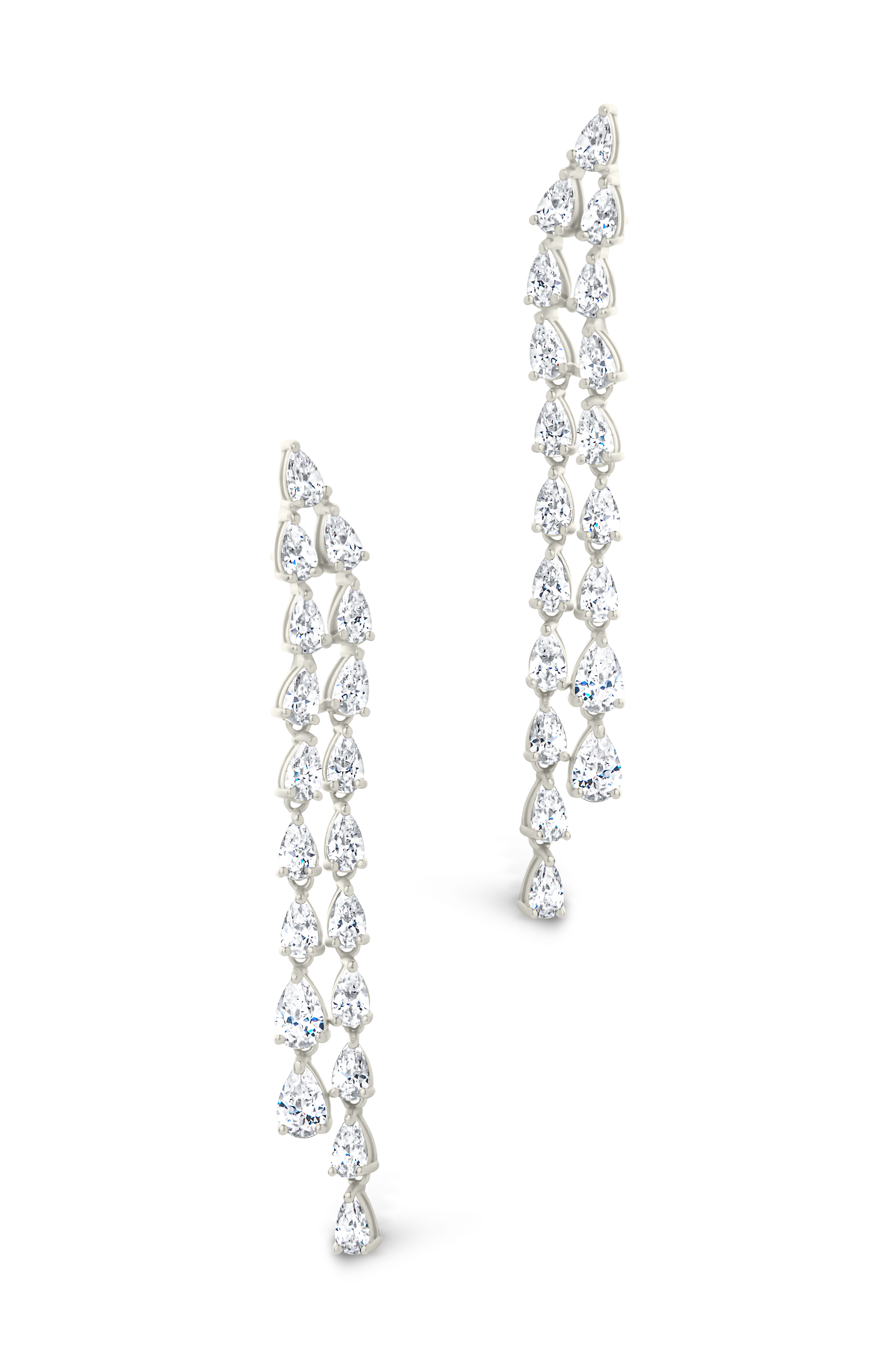 Jane CZ Layered Drop Stud Earrings for Women - Sparkling Cubic Zirconia Dangle Earrings - Perfect for Parties, Weddings & Everyday Wear