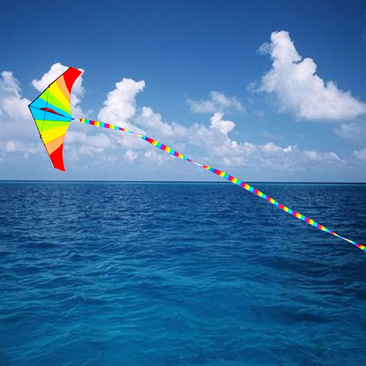 Colorful 10m Floating Kite Tail Streamer - Durable Fiber Accessory for Outdoor Kite Flying, Beach Parties & Park Activities