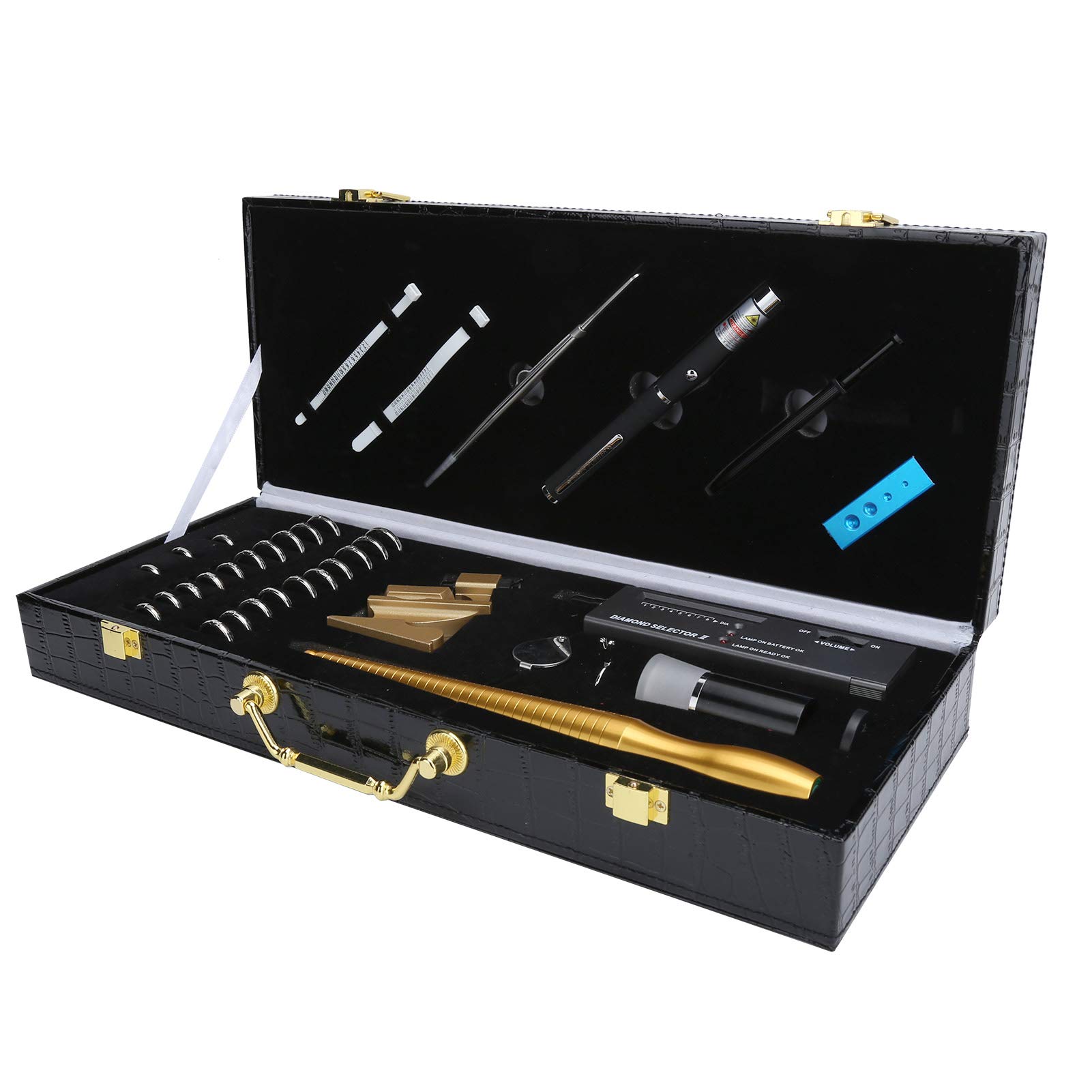 **Professional Ring Sizer & Diamond Tester Kit – Accurate Jewelry Measuring Tool for Jewelers & Beginners | Perfect for Engagement Rings, Wedding Bands & Gemstone Verification**