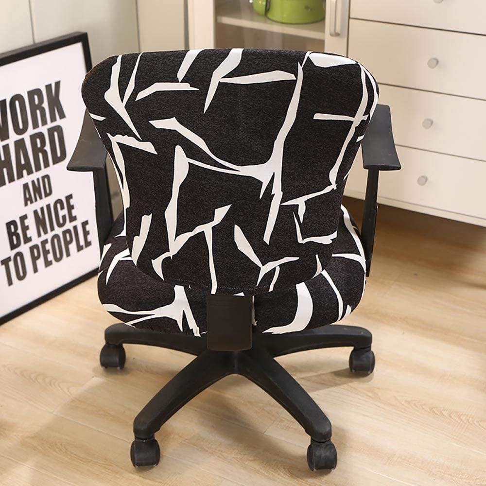 Melaluxe Universal Stretchable Office Chair Cover - Protective Slipcover for Computer & Rotating Chairs | Home Office & Gaming Setup Accessory