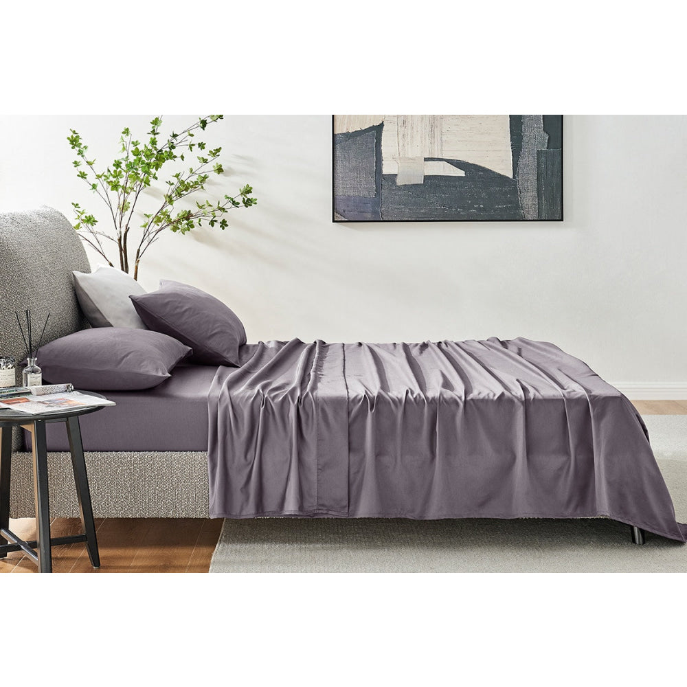 Luxury 1200 Thread Count Cotton Bed Sheet Set - Queen Size, Castlerock Grey - Ultra Soft & Breathable for a Comfortable Sleep - Perfect for Master Bedroom, Guest Room & Hotel Use