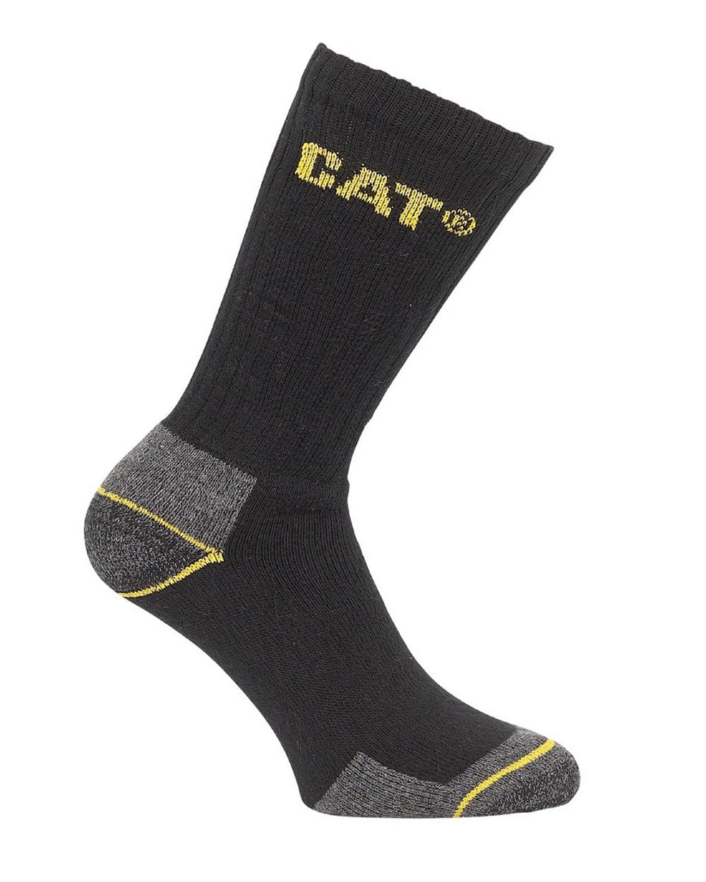 Caterpillar Crew Work Socks Triple Pack - Heavy Duty Comfort for Construction & Outdoor Work - Perfect for Job Sites, Hiking & Cold Weather