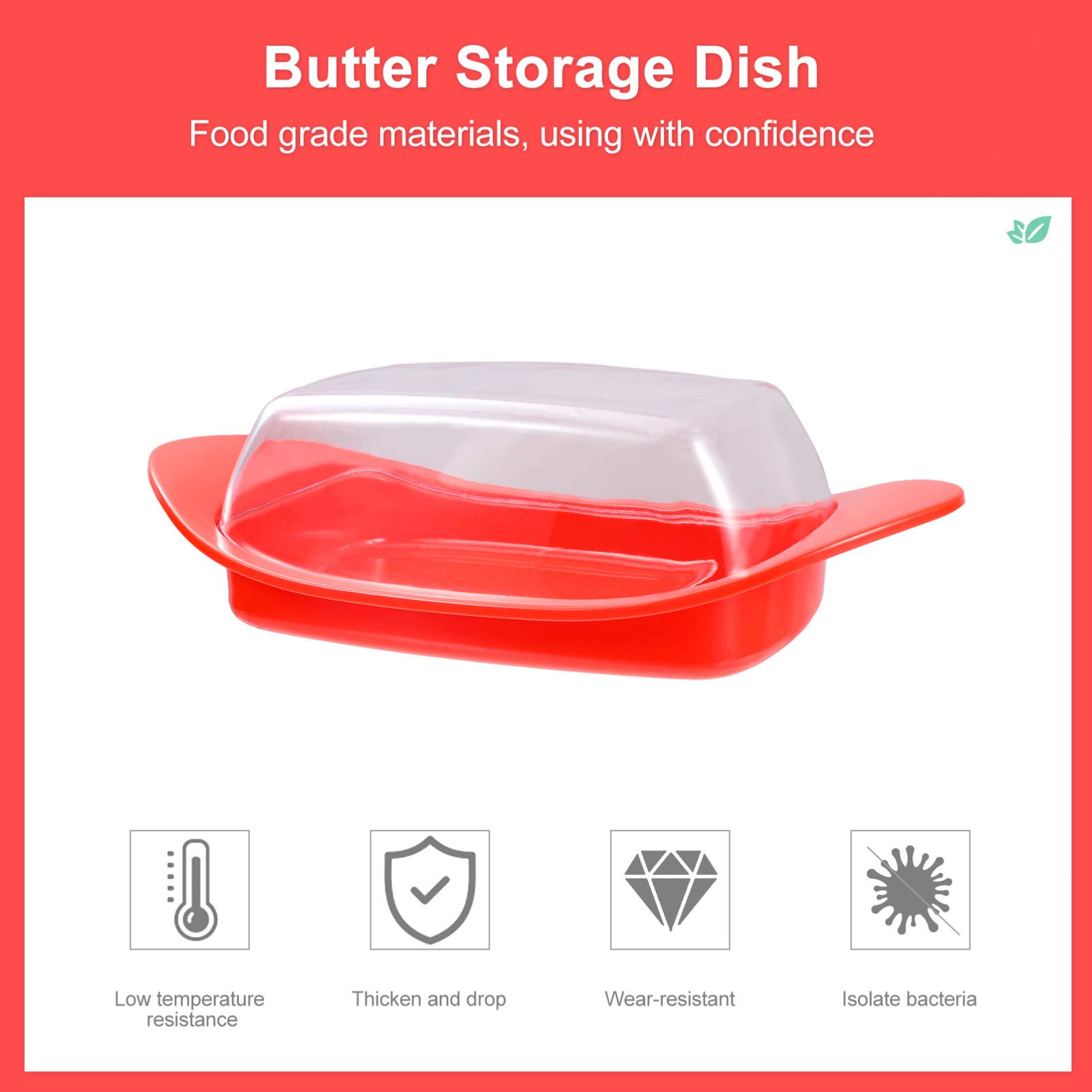 DOITOOL Butter Storage Container with Lid - Airtight Butter Dish for Freshness, Cheese Keeper & Butter Crisper - Ideal for Kitchen, Dining, and Refrigerator Organization