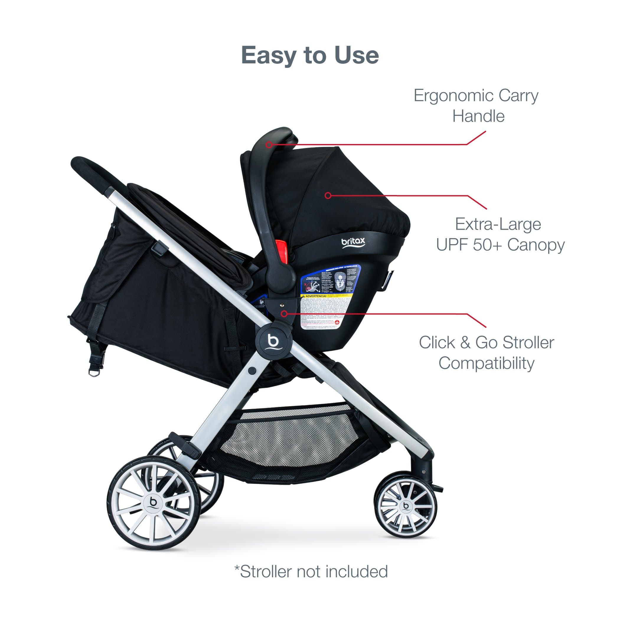 Britax B Safe Ultra StayClean Infant Car Seat - Safe & Comfortable Baby Car Seat for Newborns to 35 lbs - Perfect for Travel, Daily Commutes & Family Road Trips