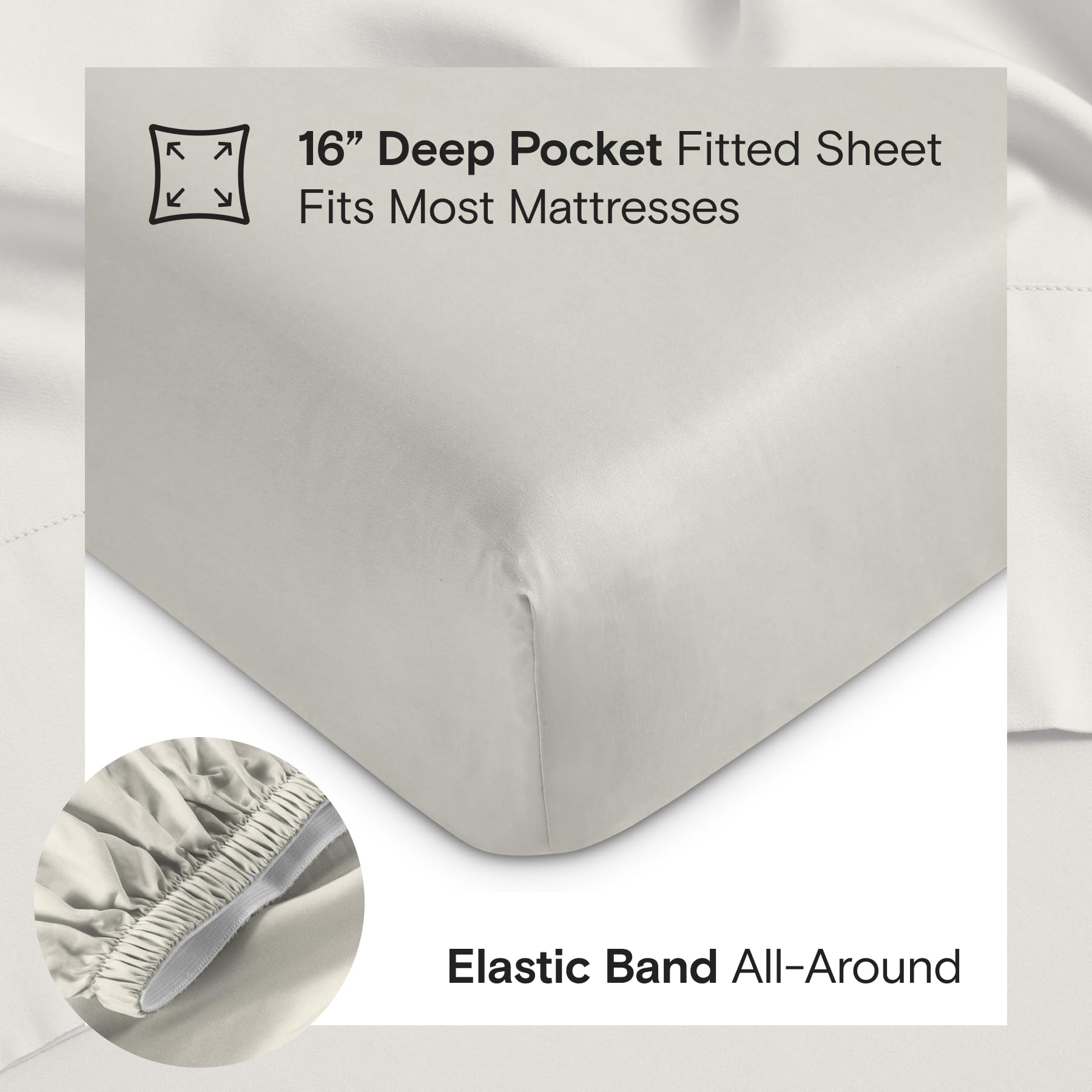 Premium 100% Bamboo Viscose Sheet Set - Organic, Buttery Soft & Cooling King Size Sheets with Deep Pockets (3-Piece: 1 Fitted Sheet + 2 Pillowcases) - Perfect for Hot Sleepers & Luxury Bedroom Comfort