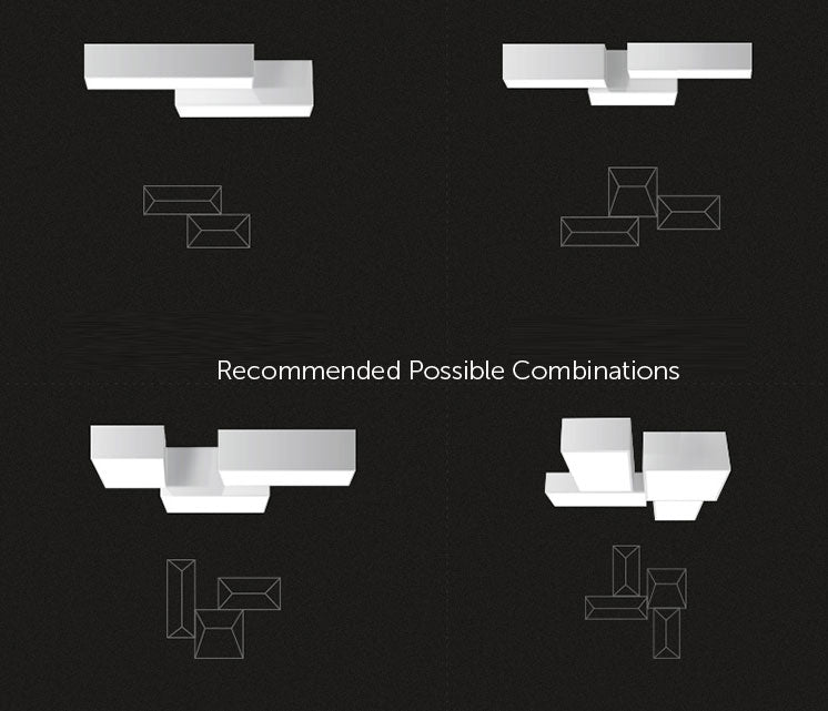 KAJSA Personalized Rectangle Box Ceiling Lamp - Modern LED Light Fixture for Living Room, Bedroom & Office Decor - Perfect for Home and Workspace Lighting