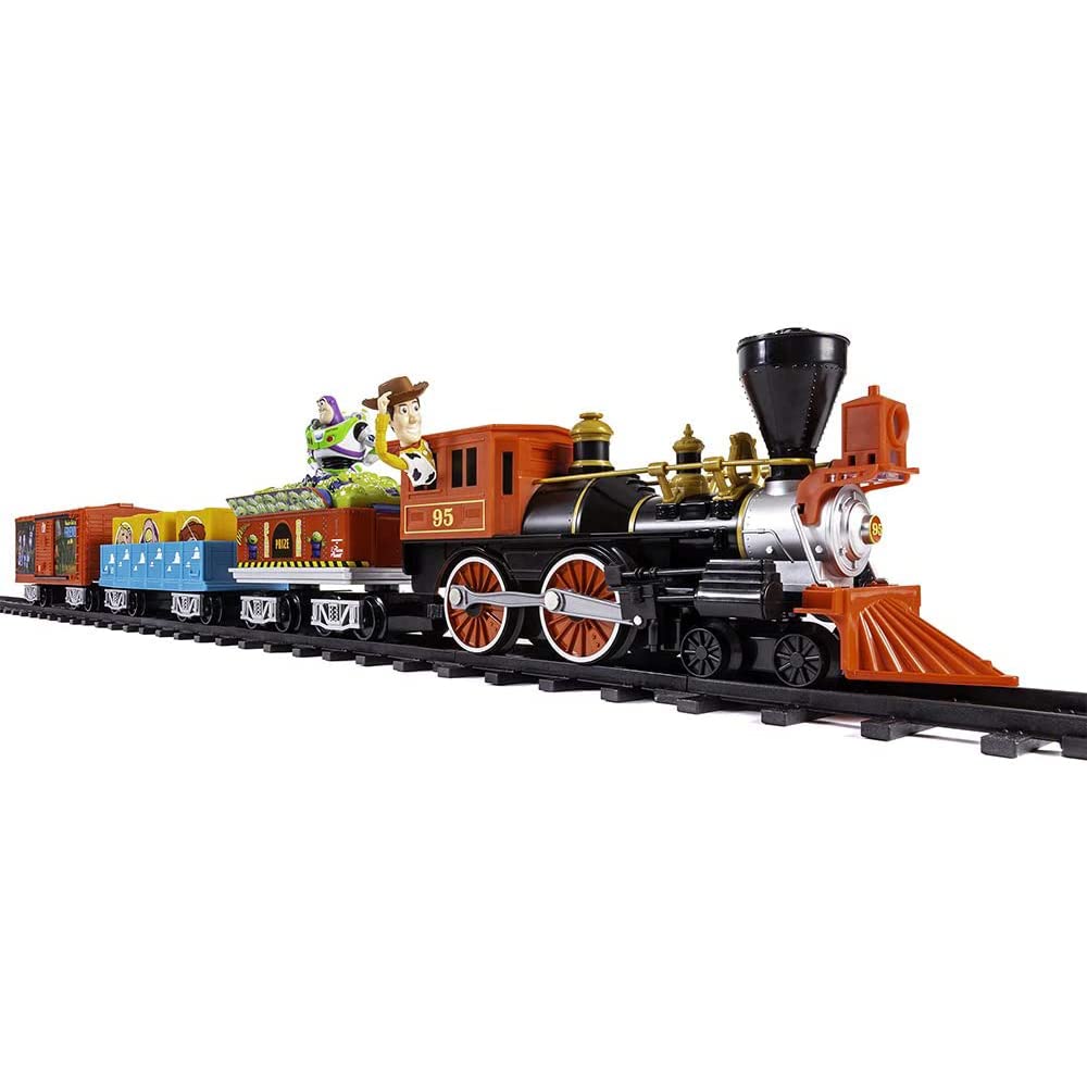 Disney Toy Story Battery-Powered Train Set with Locomotive, Cars, Track & Remote Control - Authentic Sounds & LED Lights for Kids Ages 4+ | Perfect for Birthday Gifts, Playtime & Toy Story Themed Parties