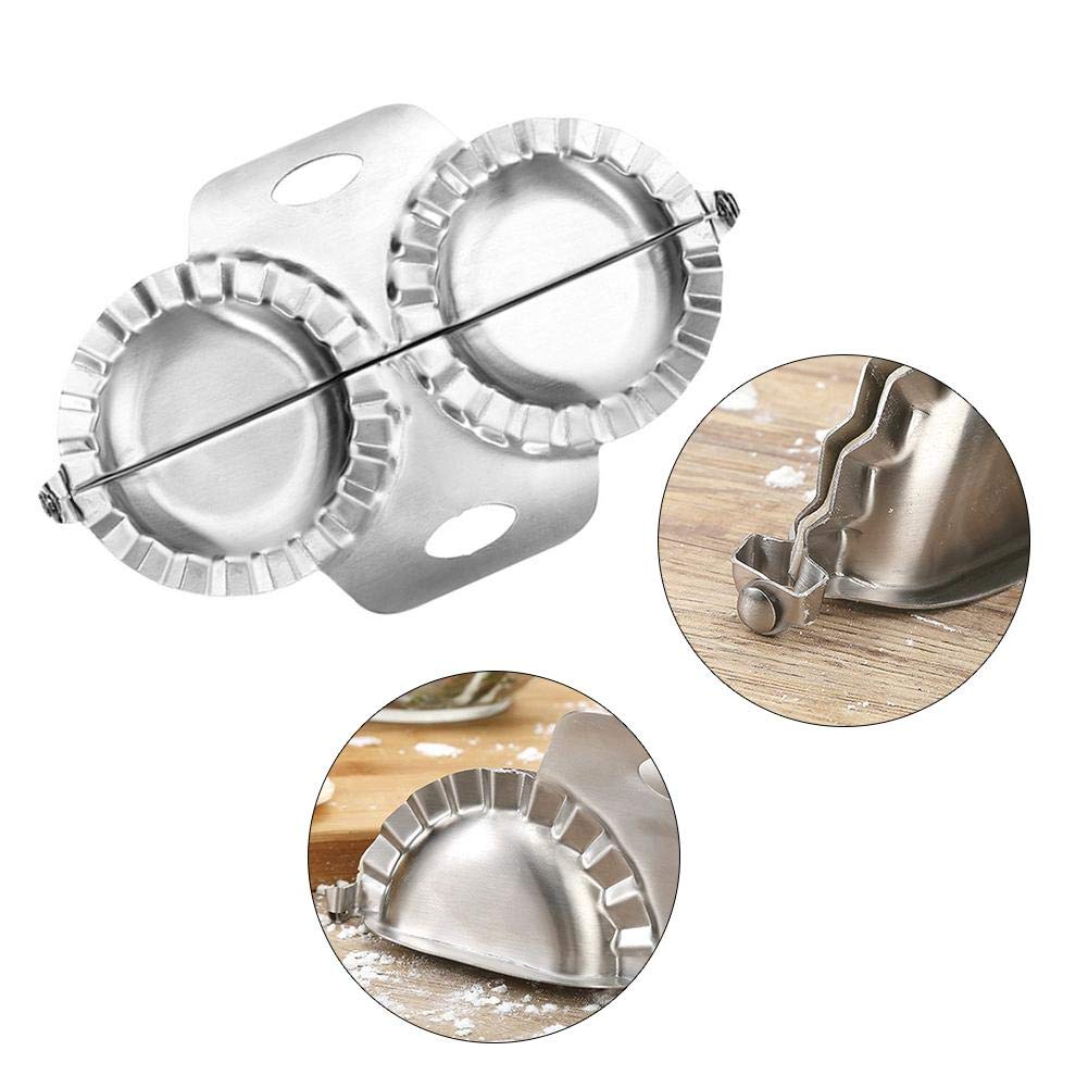 Eco-Friendly Stainless Steel Dumpling Maker & Dough Cutter - Professional Jiaozi Mould for Homemade Asian Pastry - Perfect for Kitchen, Family Cooking & Chinese New Year Celebrations