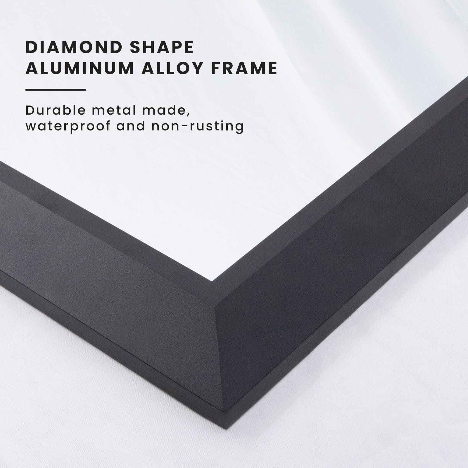 Amorho 48x35 Inch Black Metal Framed Bathroom Mirror - Large Rectangle Wall Mounted Mirror for Over 2 Sinks, Bedroom, Living Room, Entryway - Perfect for Vanity, Makeup Area & Home Decor