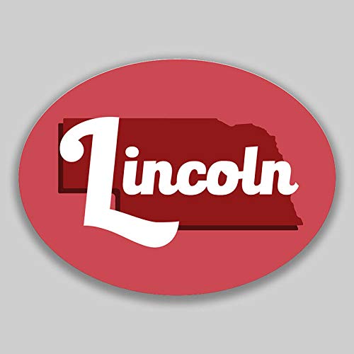 Lincoln Nebraska Oval Vinyl Keychain - Double Sided Stainless Steel Key Ring with City & College Design - Perfect for Alumni Gifts, Car Keys, and Key Finders