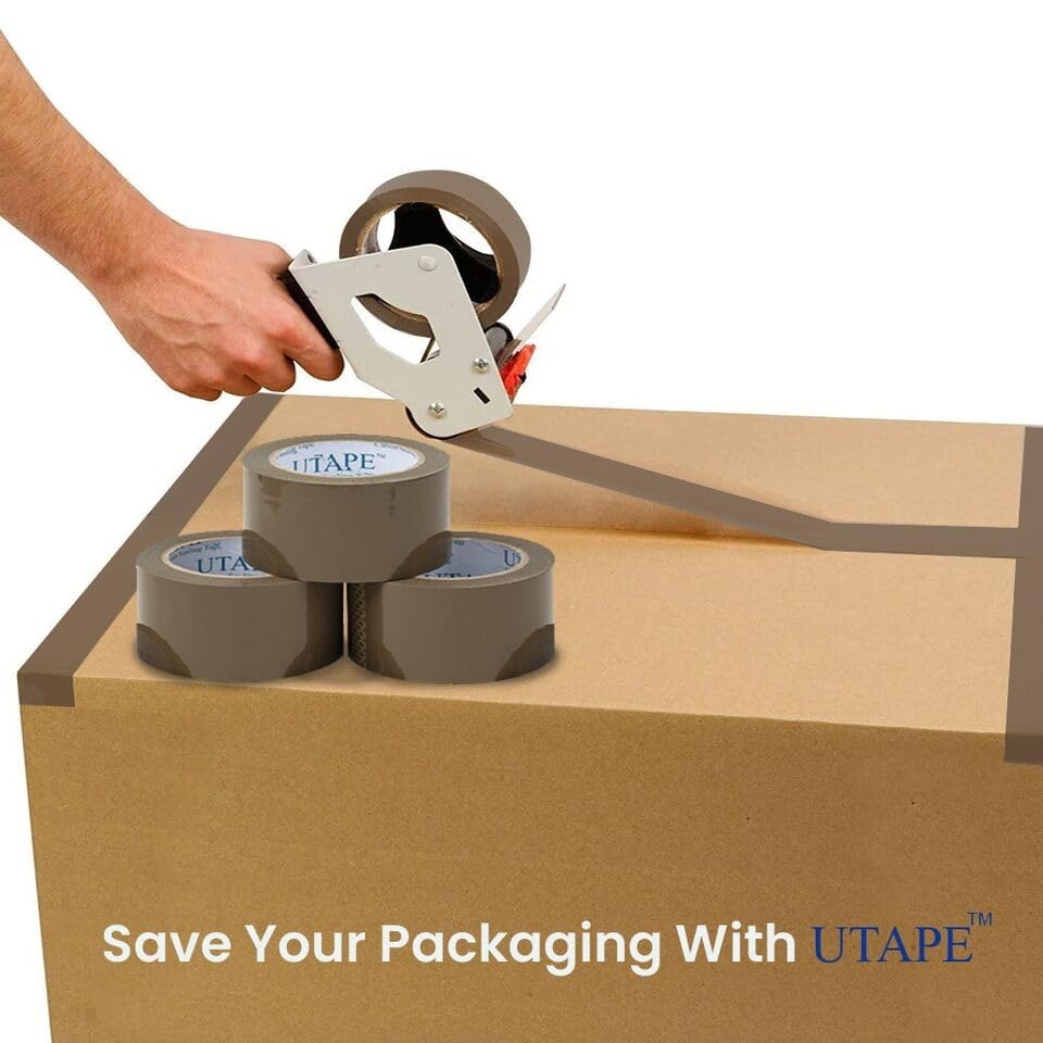 6 Rolls Heavy Duty Brown Packing Tape for Shipping - 2