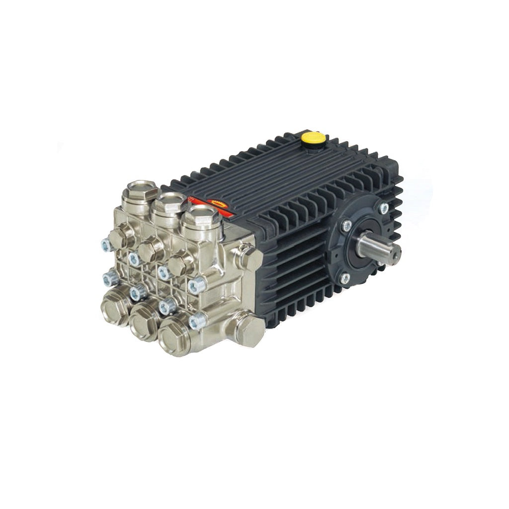 Interpump 66 HT Series HT6639 High Temperature Pump - 2900 PSI, 10.3 GPM, Solid Shaft for Industrial Cleaning, Pressure Washing, and Hot Water Applications