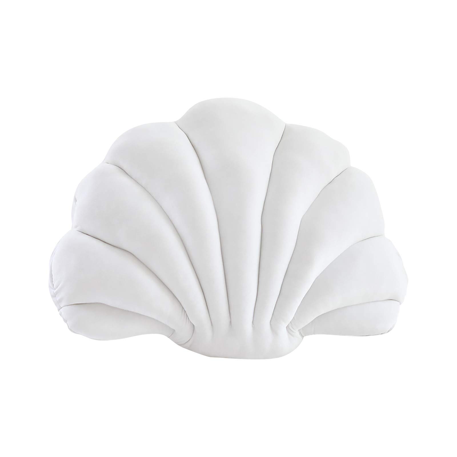 Luxury Fabric Seashell Pillow - Coastal Beach Home Decor Throw Pillow for Sofa, Couch & Bedroom - Soft Decorative Pillow for Living Room, Bed & Vacation House - Perfect for Nautical Theme & Coastal Style Decor
