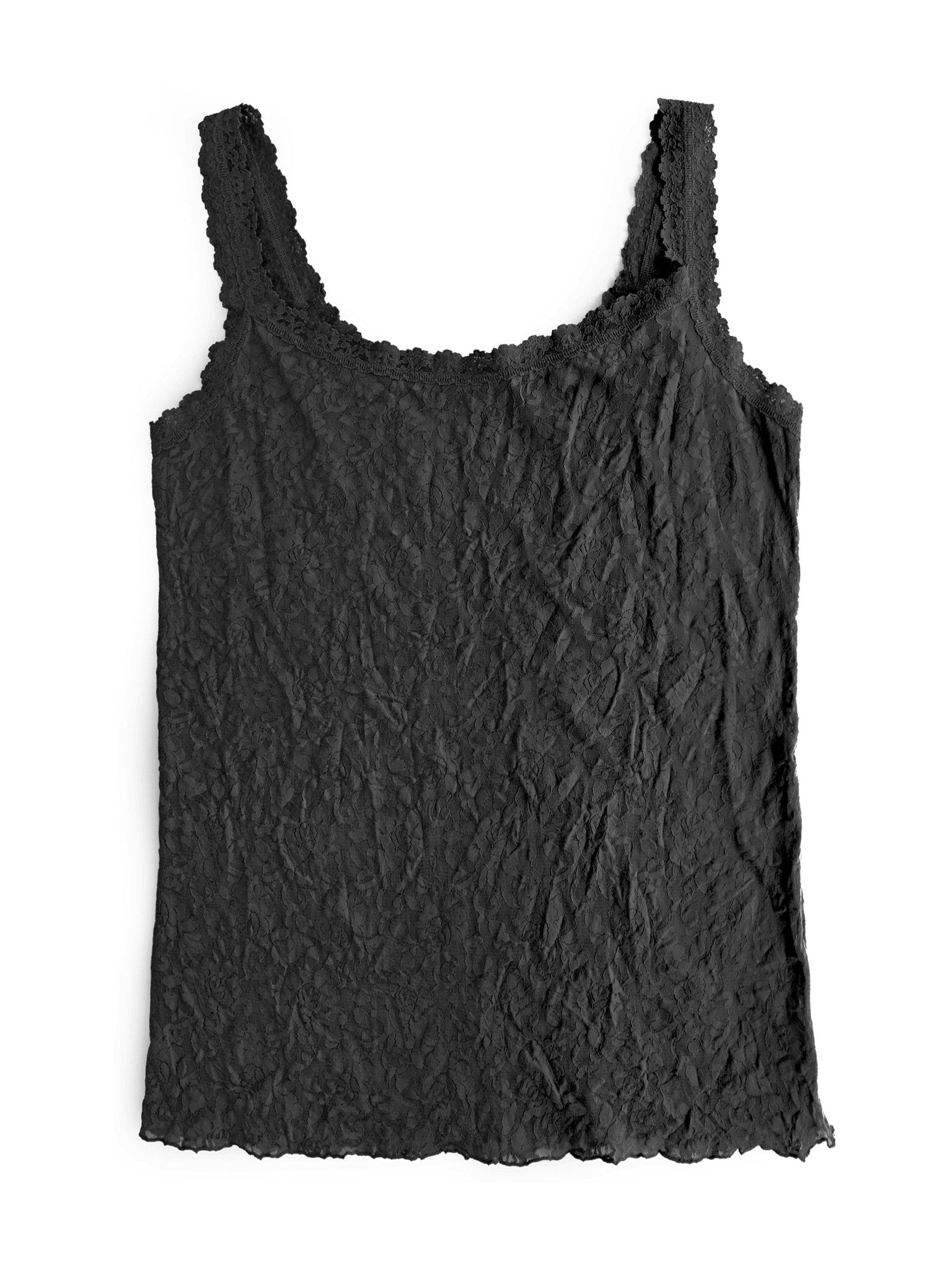 Plus Size Signature Lace Classic Cami Top for Women - Elegant Comfortable Stretch Camisole for Casual Wear, Layering & Special Occasions
