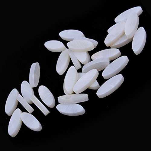 Premium White Pearl Oblay Inlay Dots for Guitar Fingerboard - Pack of 10 | Perfect for DIY Guitar Repair, Customization & Luthier Projects