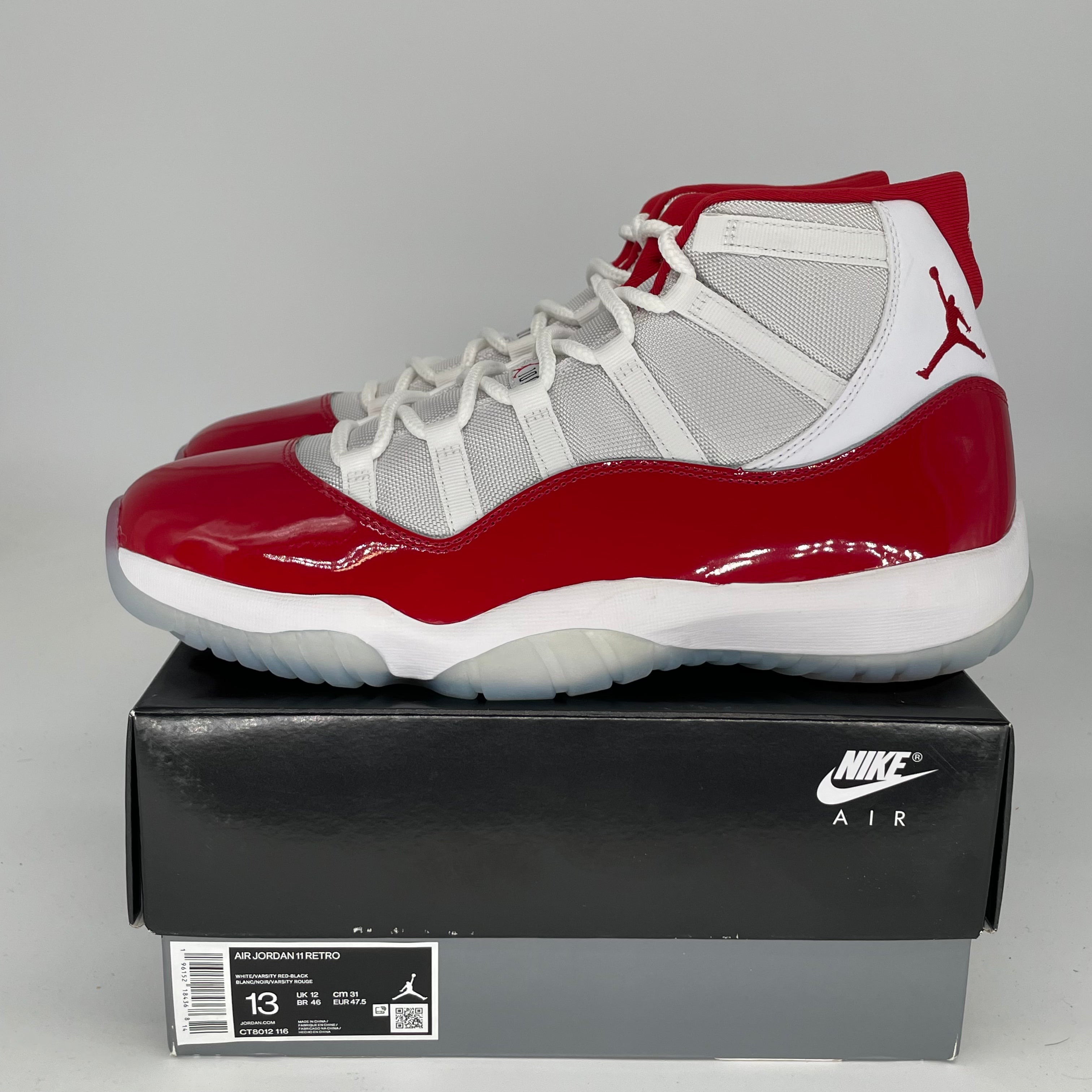 AIR JORDAN 11 Retro 'Cherry' Basketball Shoes Men's Size 13 - CT8012-116 | Official Release, High-Top Sneakers for Basketball & Streetwear Fashion