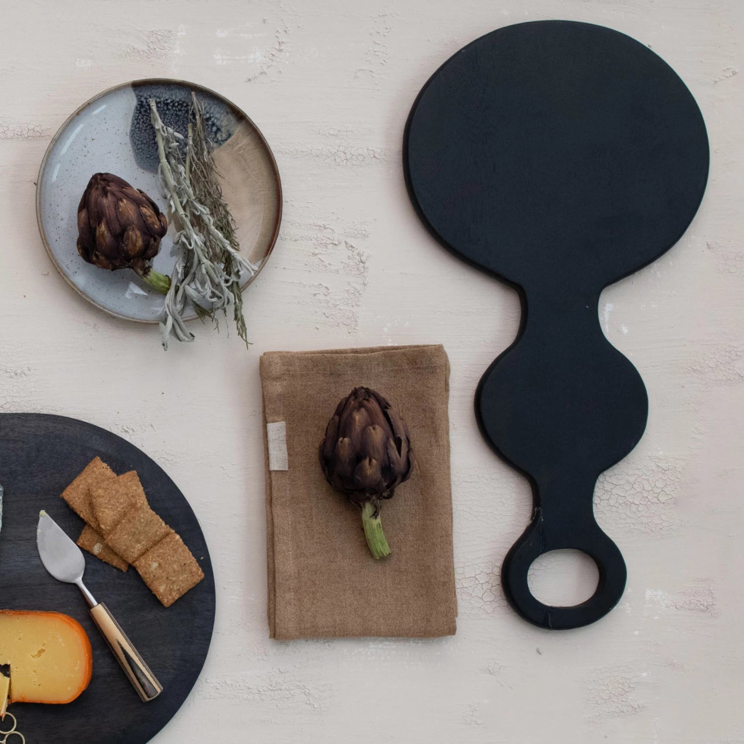 Modern Abstract Wood Cutting Board - Non-Slip Kitchen Chopping Board for Fruits, Vegetables & Meats - Perfect for Home Cooking & Meal Prep