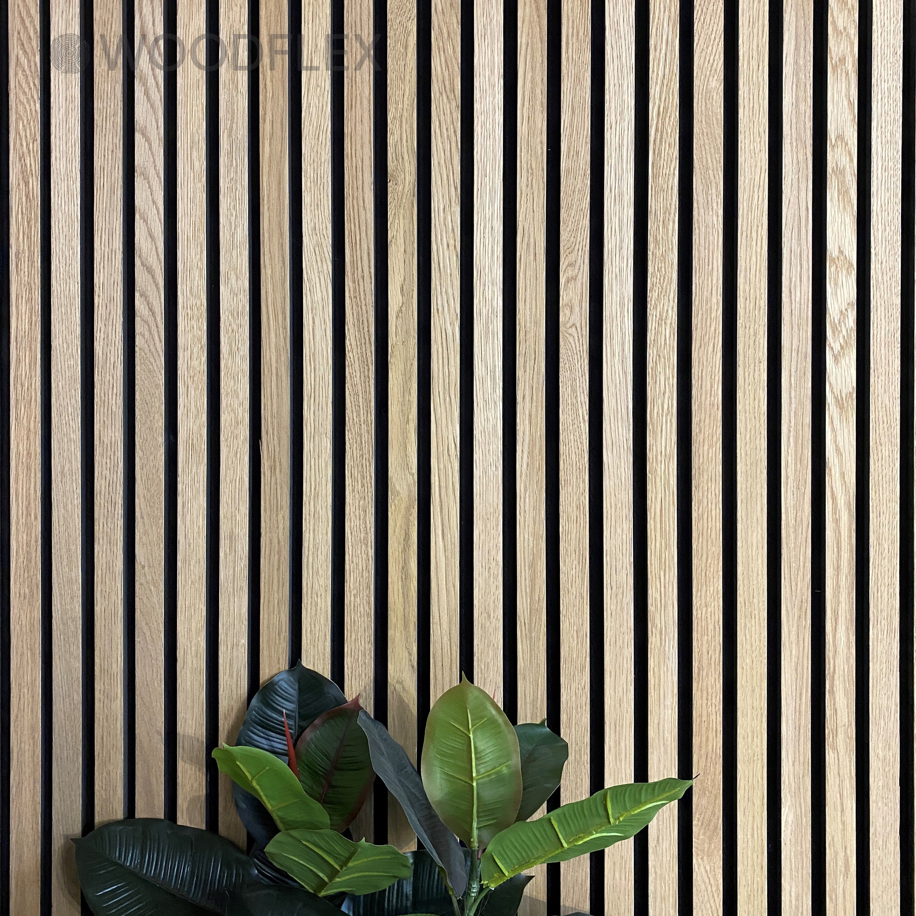 WOODFLEX Flexible Acoustic Wood Slat Wall Panel - Oak Veneer 2700mm x 600mm | Soundproofing & Decorative Wall Treatment for Home Theater, Office, and Studio